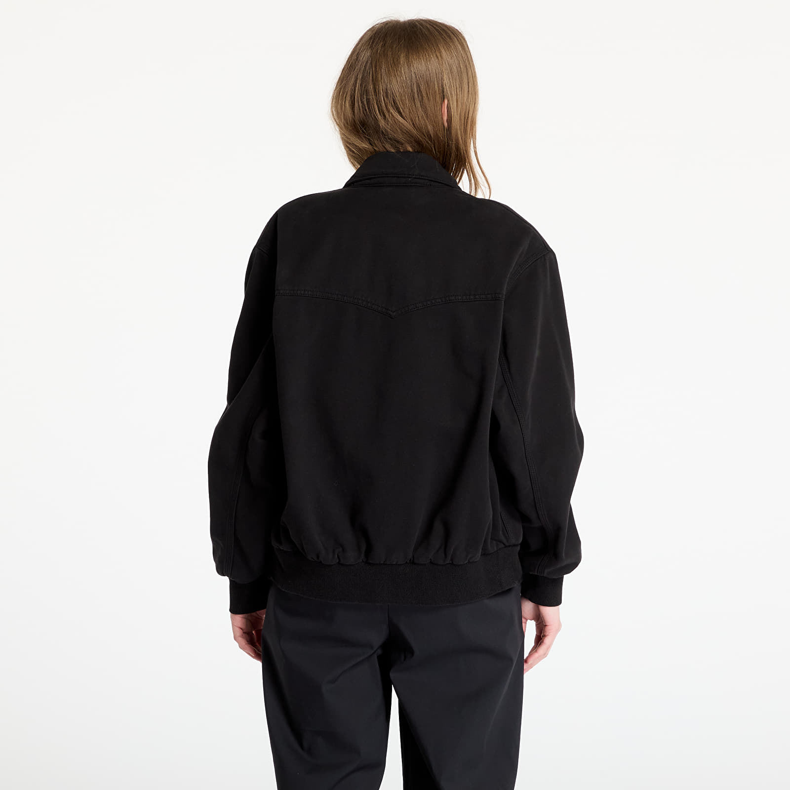 Kurtki męskie Carhartt WIP OG Santa Fe Jacket UNISEX Black Garment Dyed