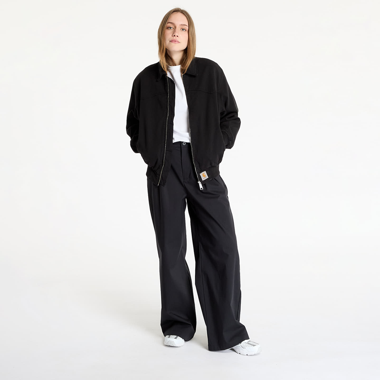 Kurtki męskie Carhartt WIP OG Santa Fe Jacket UNISEX Black Garment Dyed