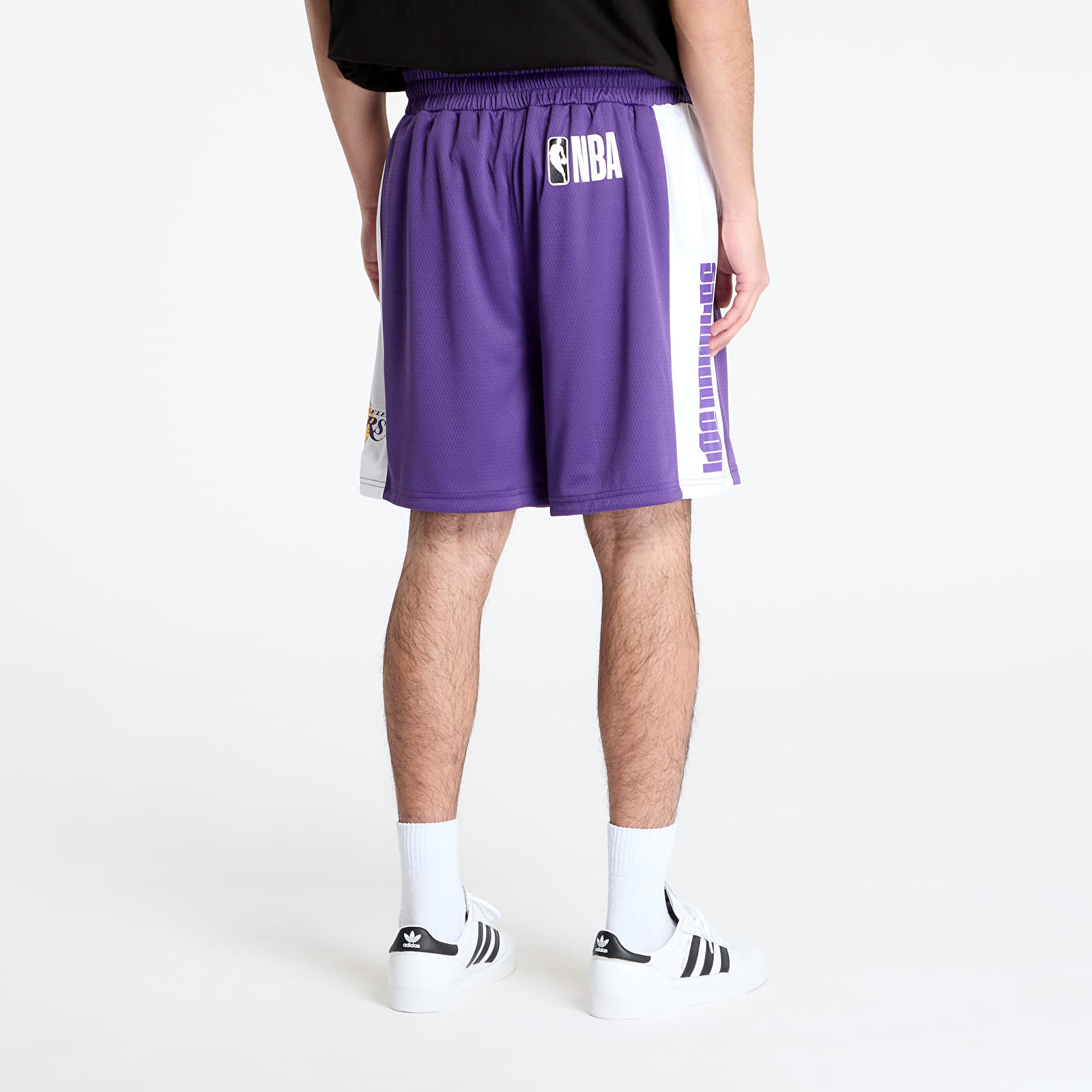 Pantalones cortos para hombre New Era Los Angeles Lakers NBA Graphic Mesh Shorts True Purple