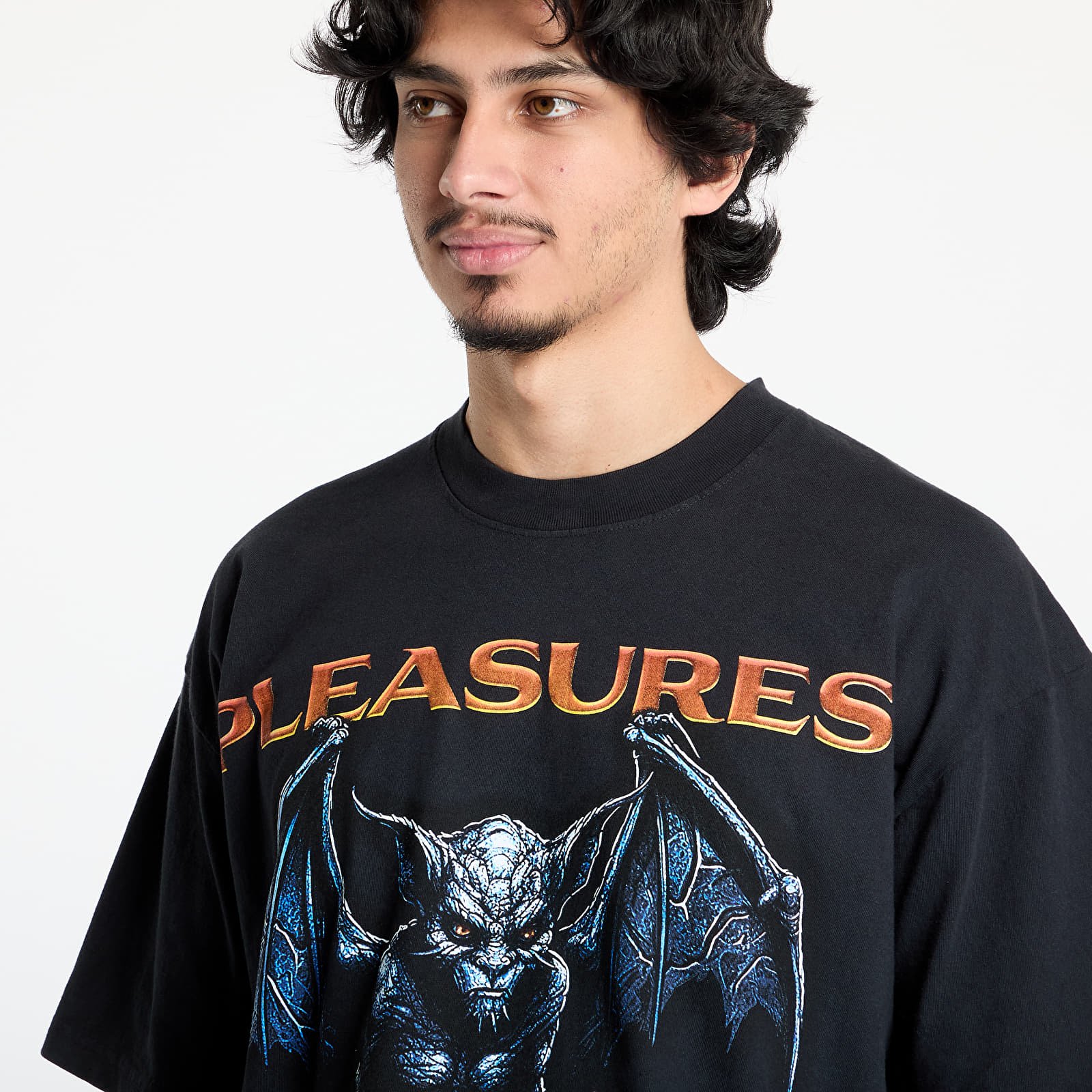 Men's T-shirts PLEASURES Gargoyle T-Shirt Black Edge