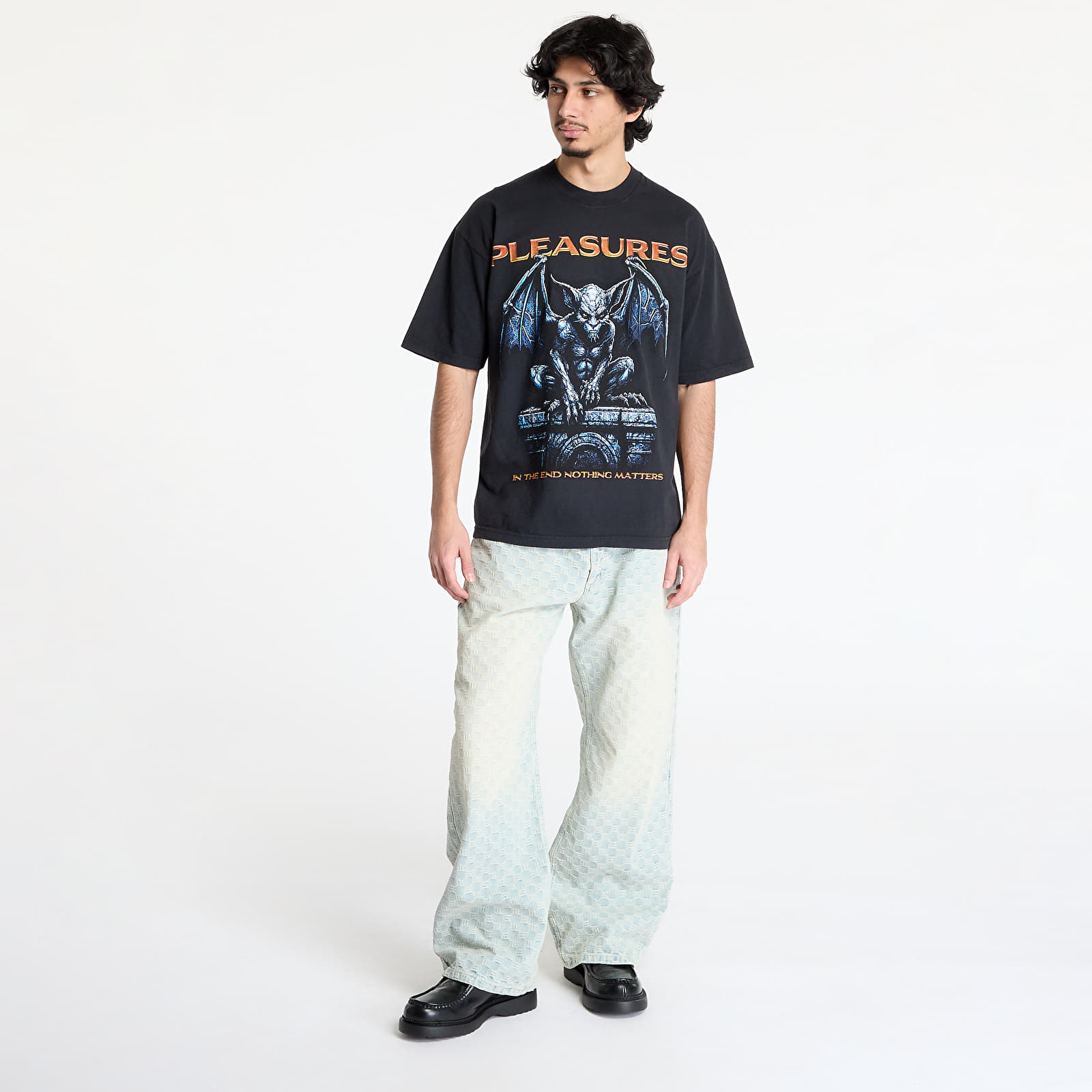 Men's T-shirts PLEASURES Gargoyle T-Shirt Black Edge