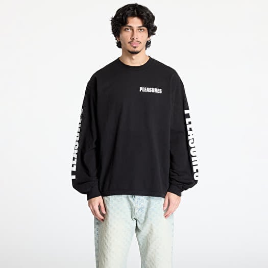 T-shirt PLEASURES Impact Staff Long Sleeve T-Shirt Black
