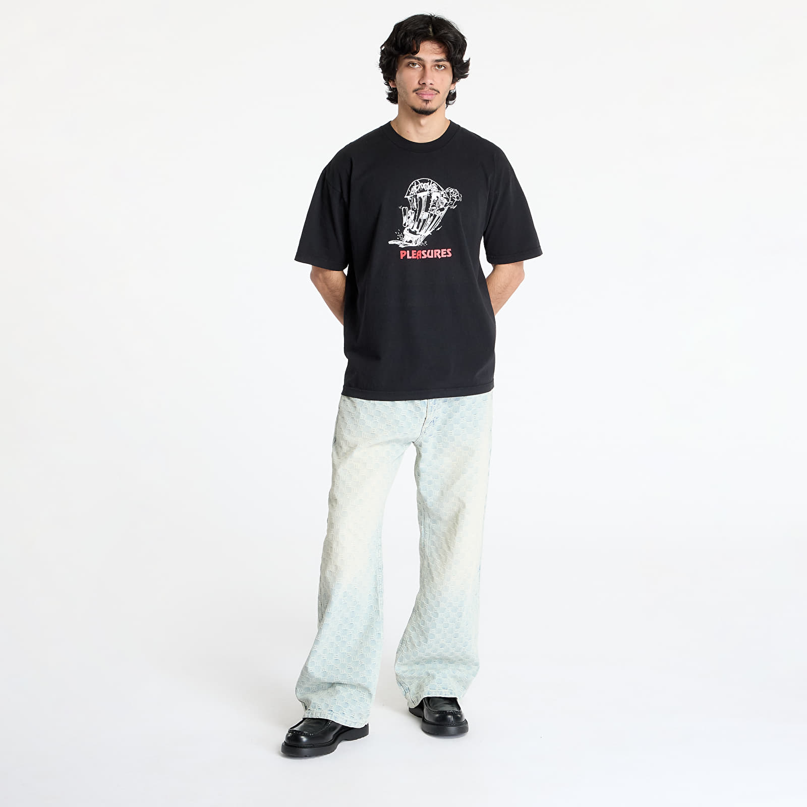 Men's T-shirts PLEASURES 9Th Street T-Shirt Black