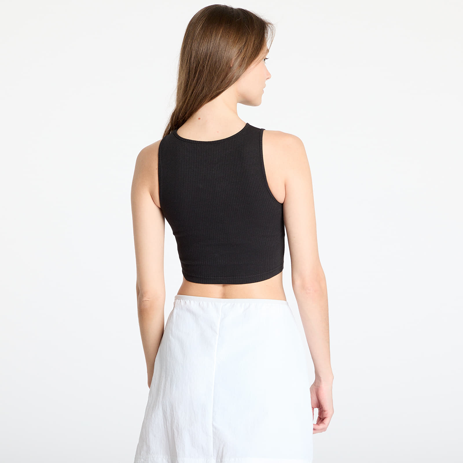 Oberteile Puma Wardrobe Essentials Ribbed Crop Top PUMA Black