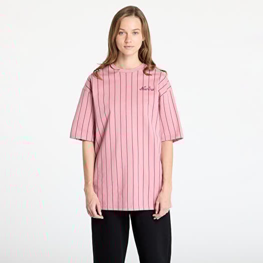 Φανελάκι New Era Pinstripe Oversized T-Shirt UNISEX Dark Pink