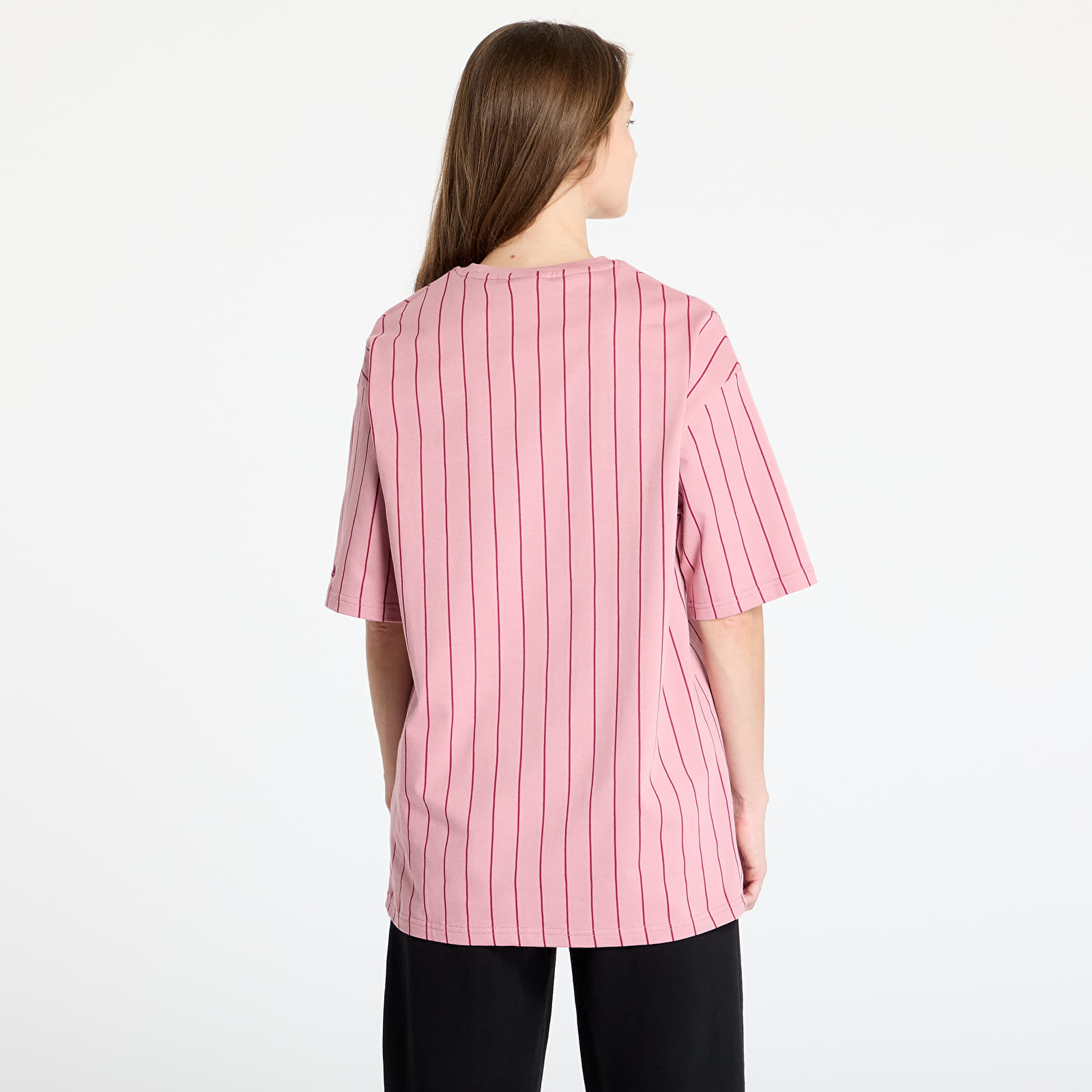 Men's T-shirts New Era Pinstripe Oversized T-Shirt UNISEX Dark Pink