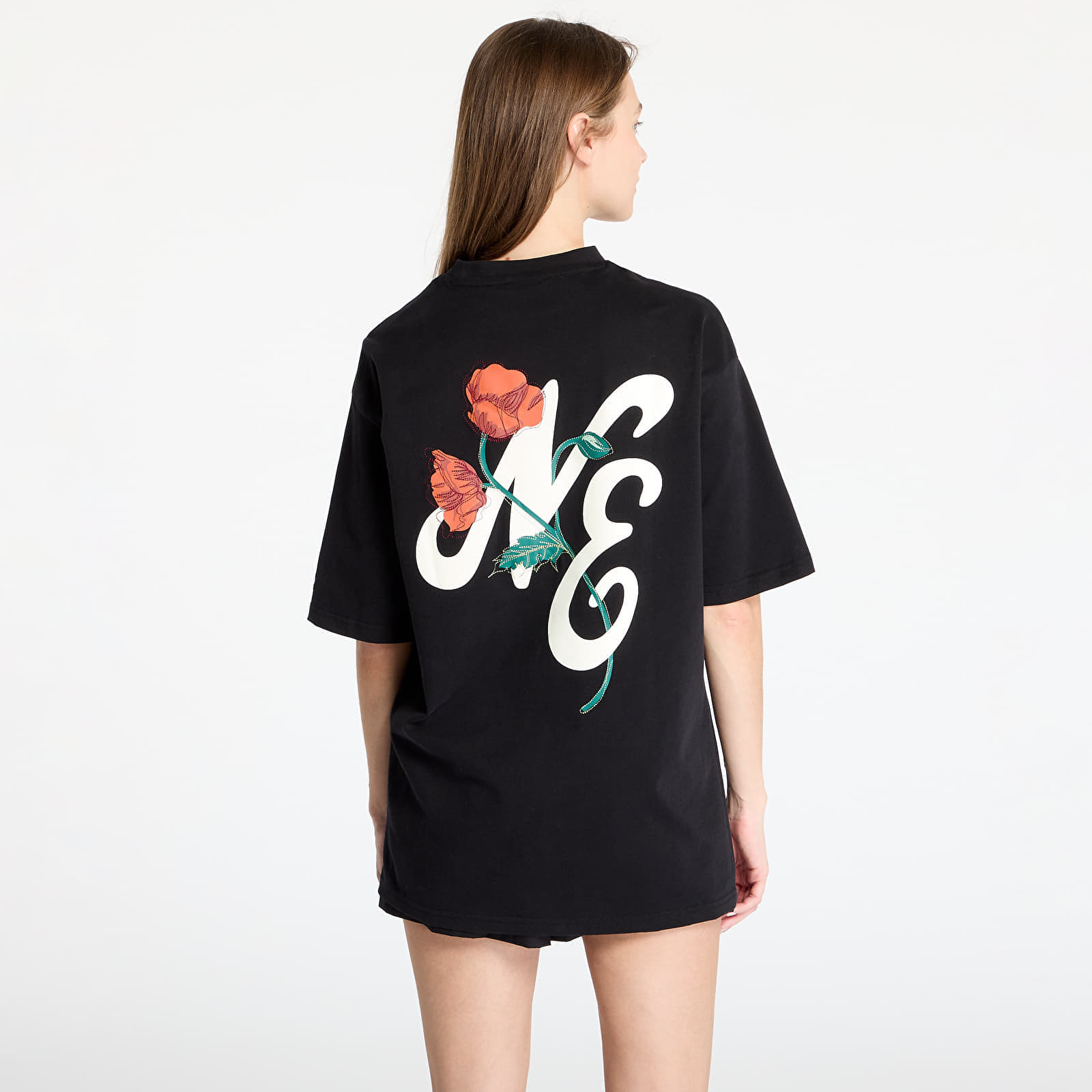 New Era T-shirt New Era Floral Graphic Black T-Shirt UNISEX Black S - 6
