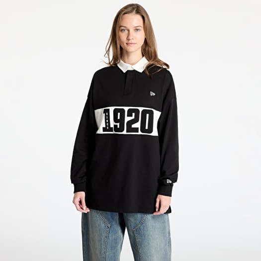 T-shirt New Era Drop Shoulder Rugby Shirt UNISEX Black