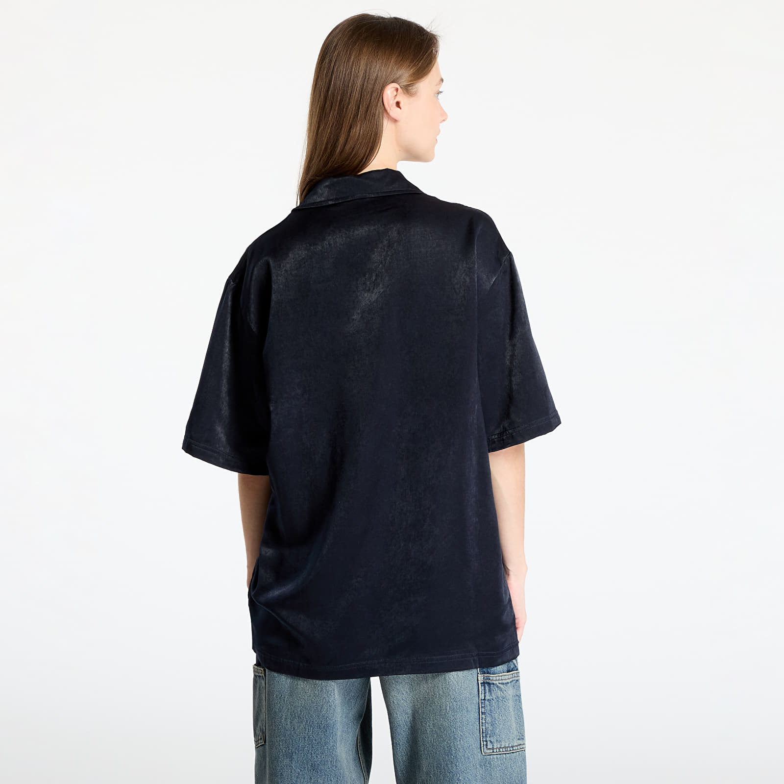 Men's shirts New Era Stripe Revere Shirt UNISEX Navy