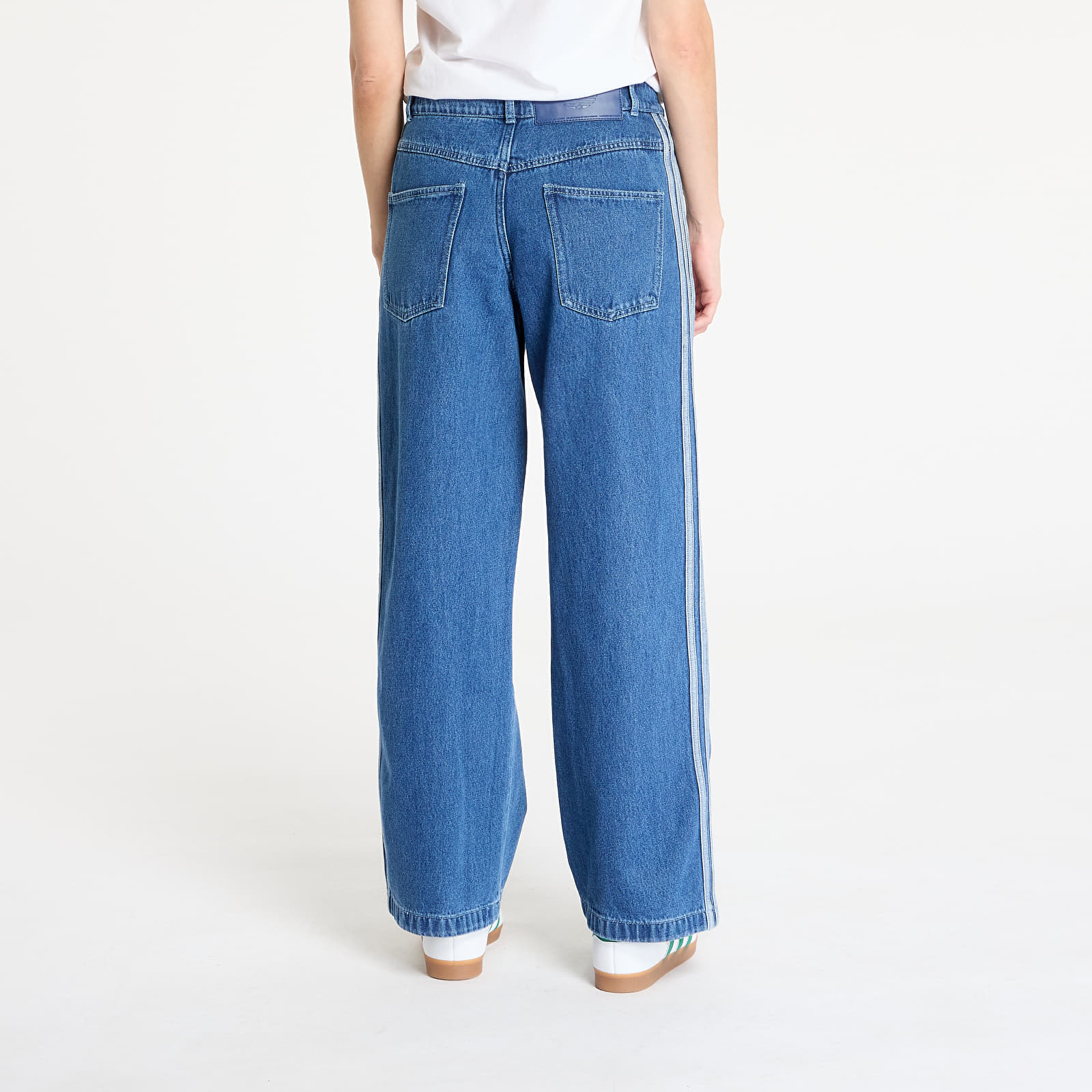 Women's jeans adidas Adicolor Denim 3 Stripes Track Pants Indigo Denim