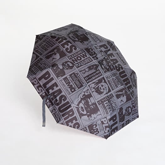 PLEASURES Newsprint Umbrella Black