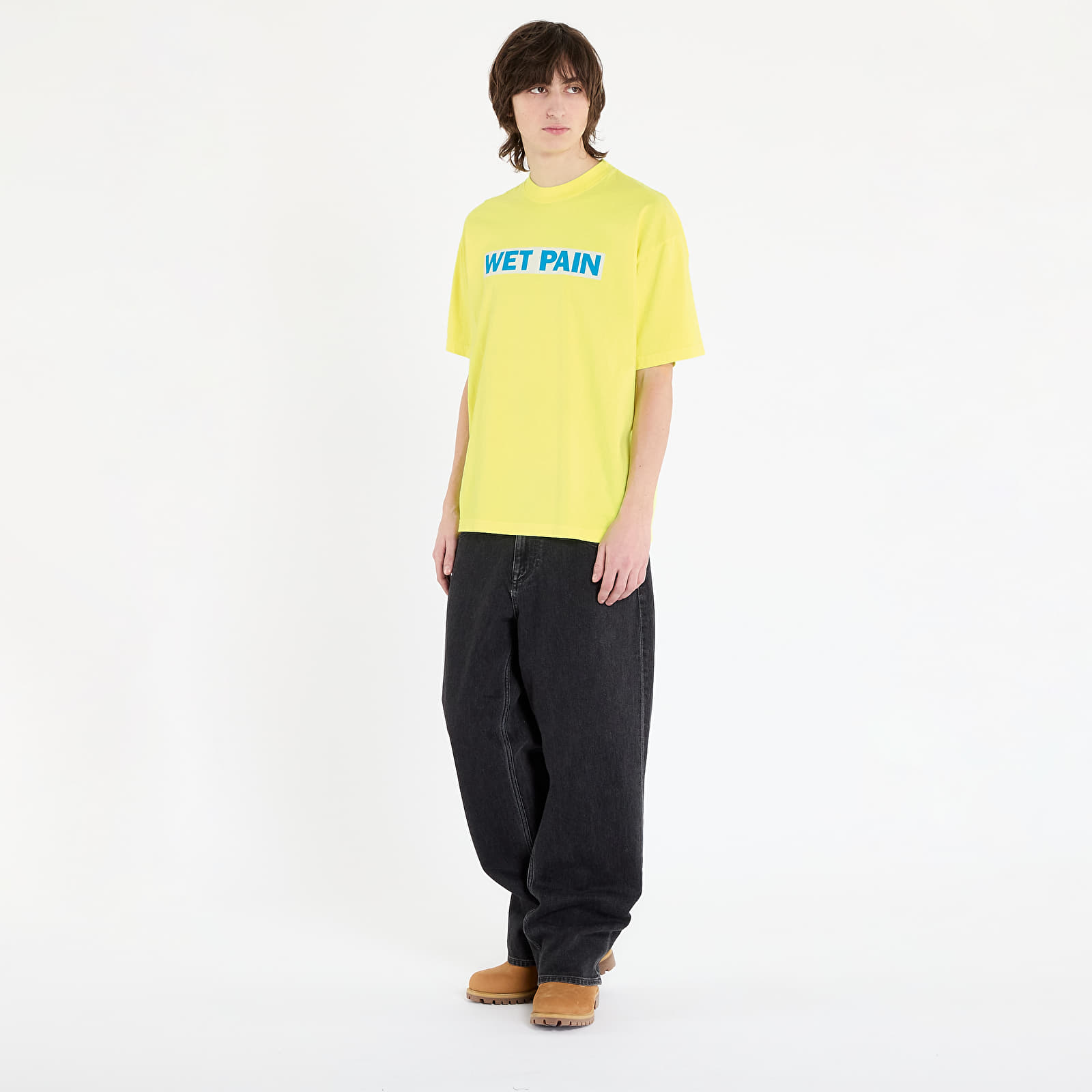 T-Shirts Männer PLEASURES Wet Pain T-Shirt Neon Yellow