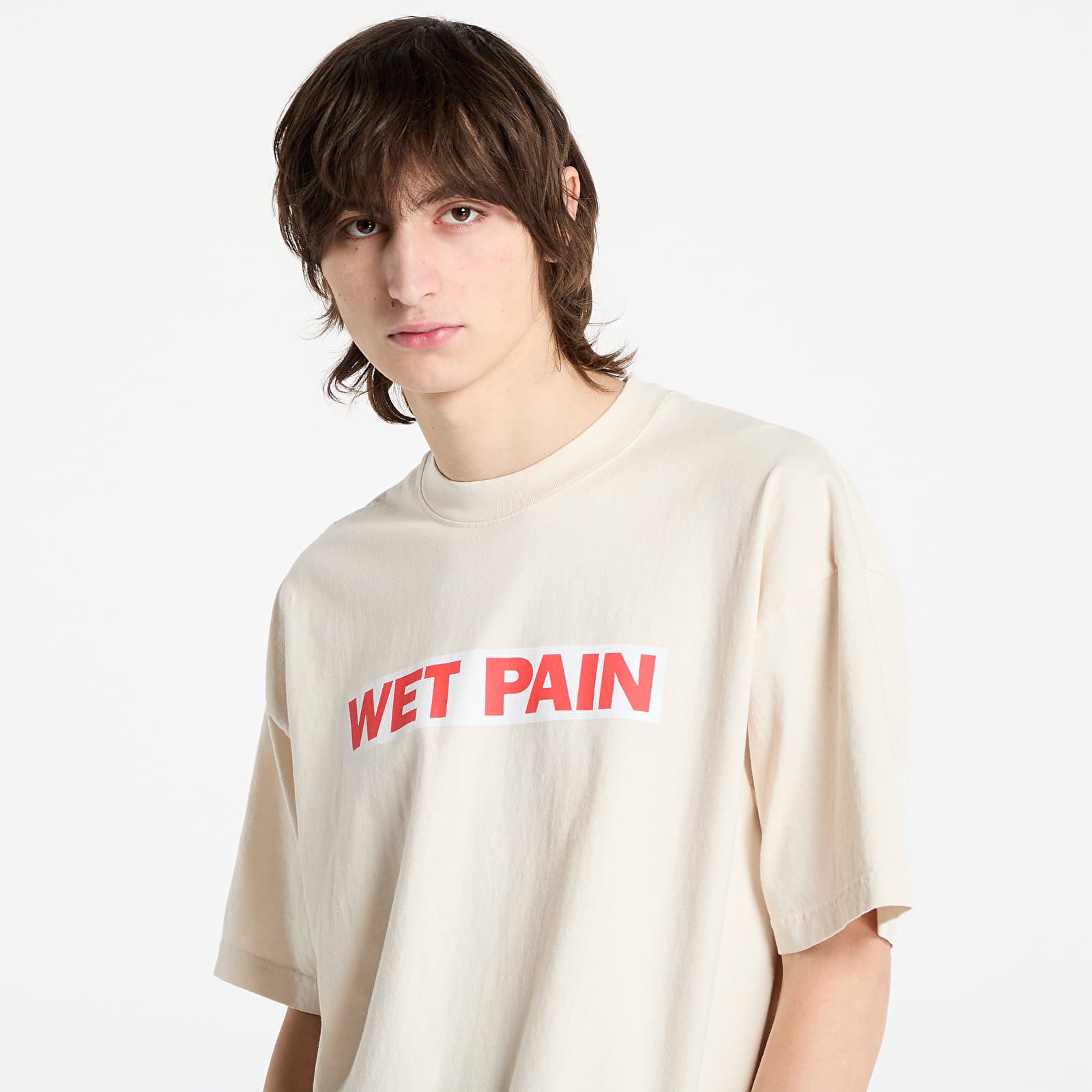 Camisetas hombre PLEASURES Wet Pain T-Shirt Cream