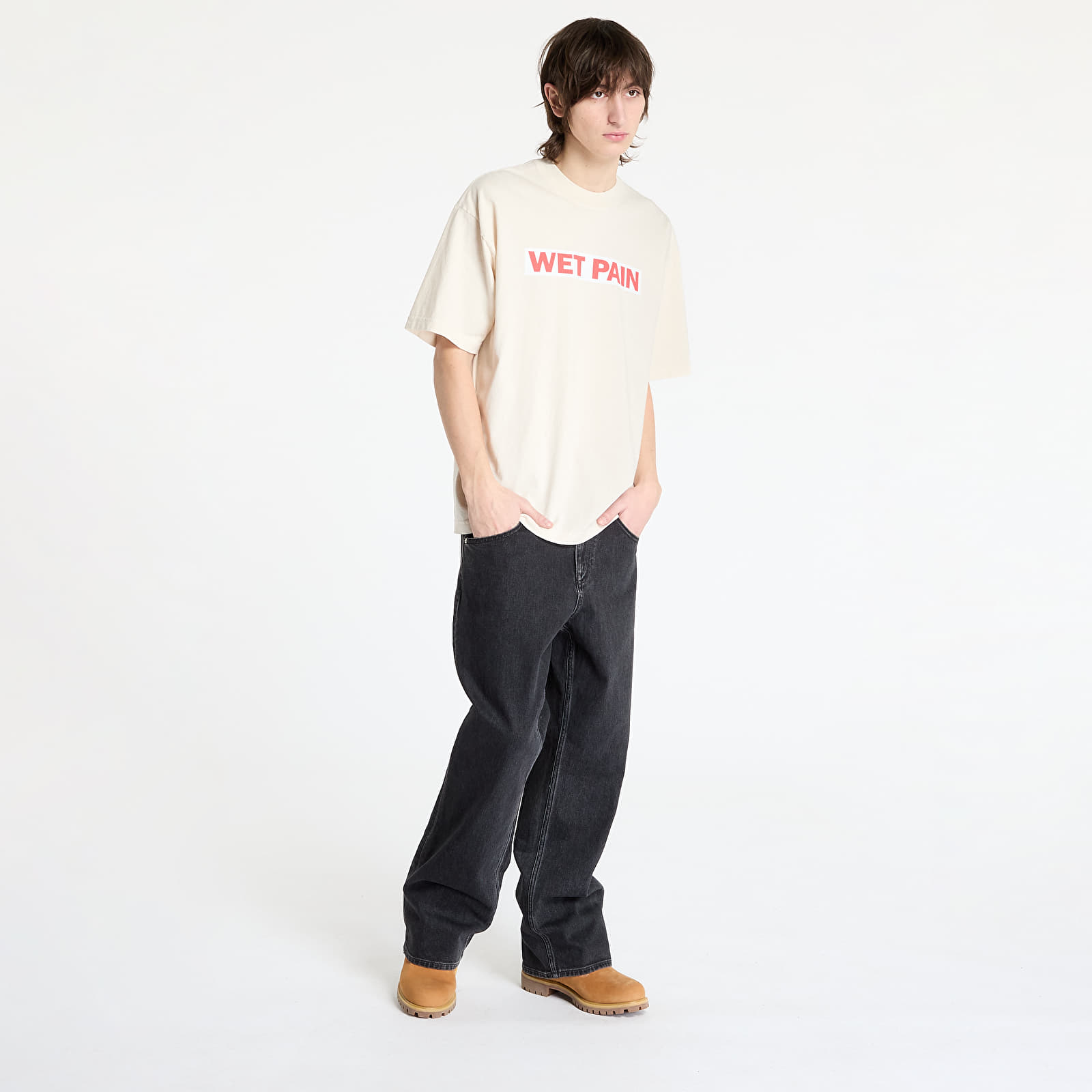 Camisetas hombre PLEASURES Wet Pain T-Shirt Cream