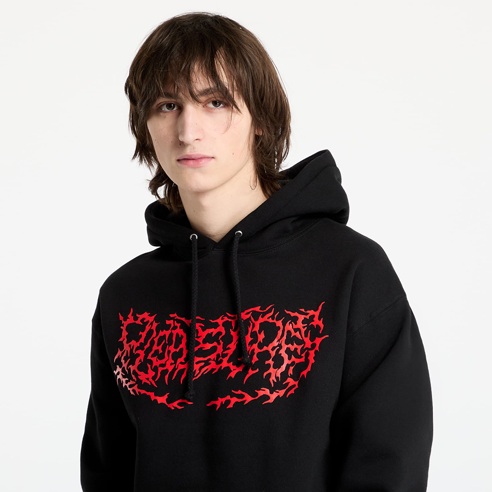 Men's sweatshirts PLEASURES Off Road Hoodie Black