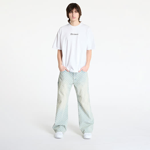 Men's T-shirts PLEASURES Burn Again T-Shirt White | Queens