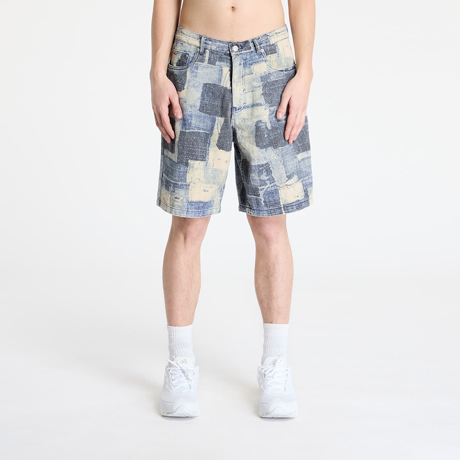 Men's shorts PLEASURES Boro Baggy Jorts Indigo
