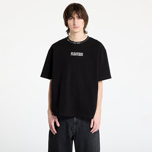 T-shirt PLEASURES Cut Here Heavyweight T-Shirt Black