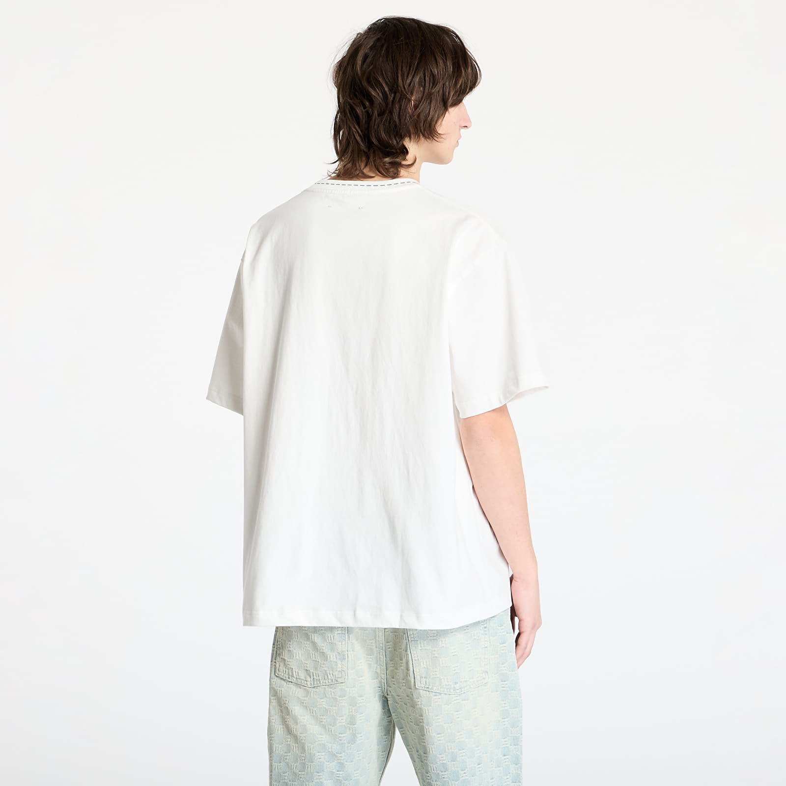 Moške majice PLEASURES Cut Here Heavyweight T-Shirt White