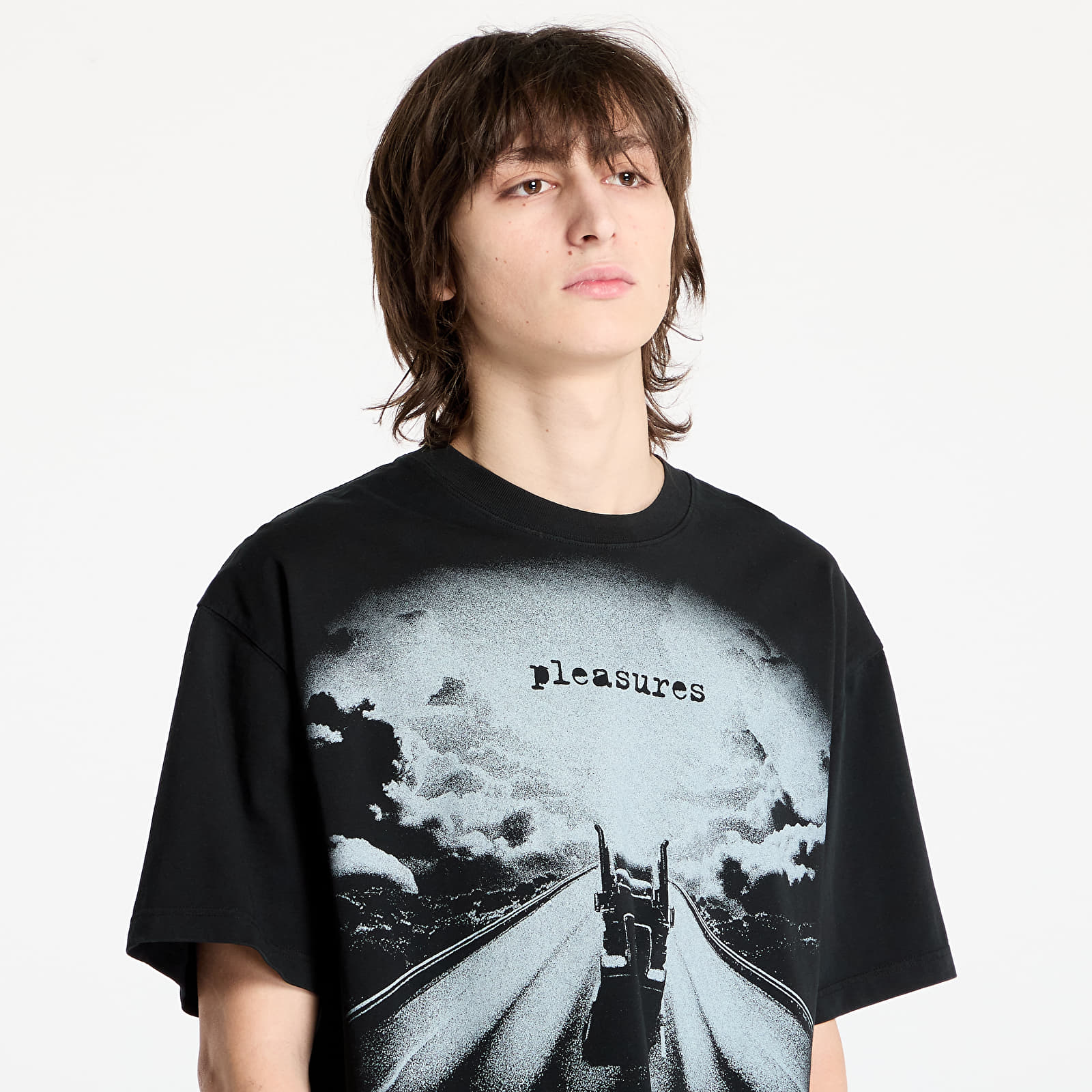 Men's T-shirts PLEASURES Truck Heavyweight T-Shirt Black