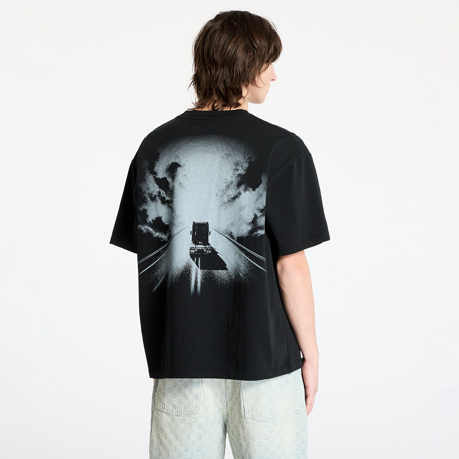 Men's T-shirts PLEASURES Truck Heavyweight T-Shirt Black