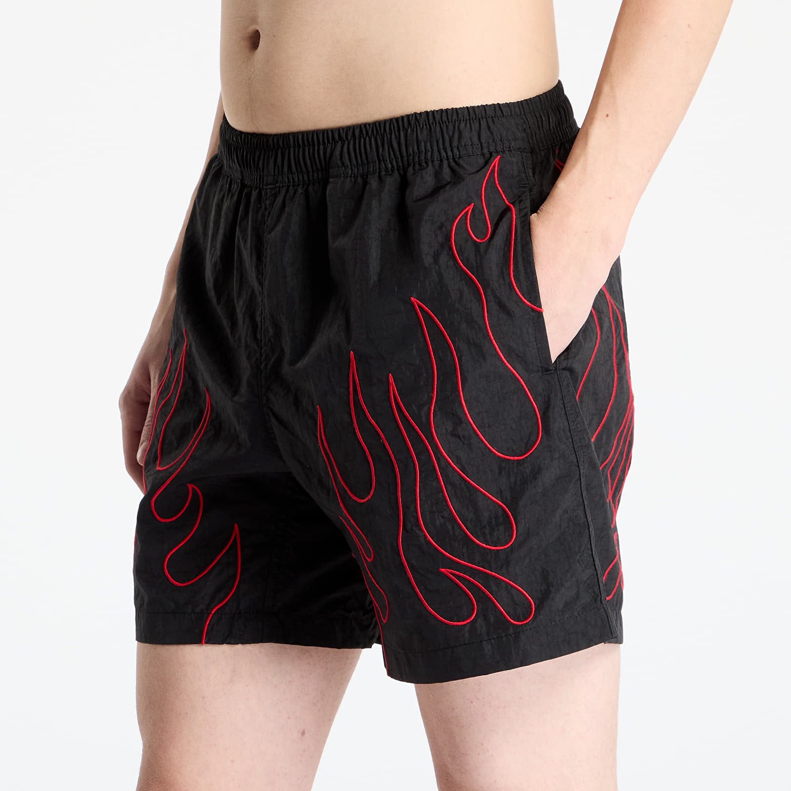 Men's shorts PLEASURES Fiery Running Shorts Black