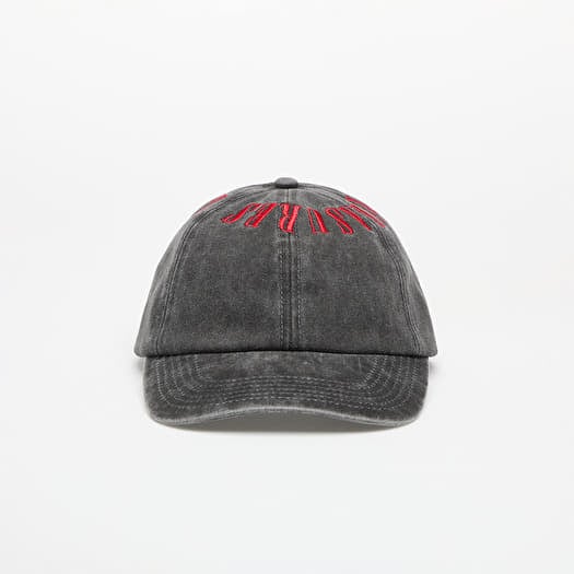 Καπέλα PLEASURES Onyx Crown Washed Cap Black/Red