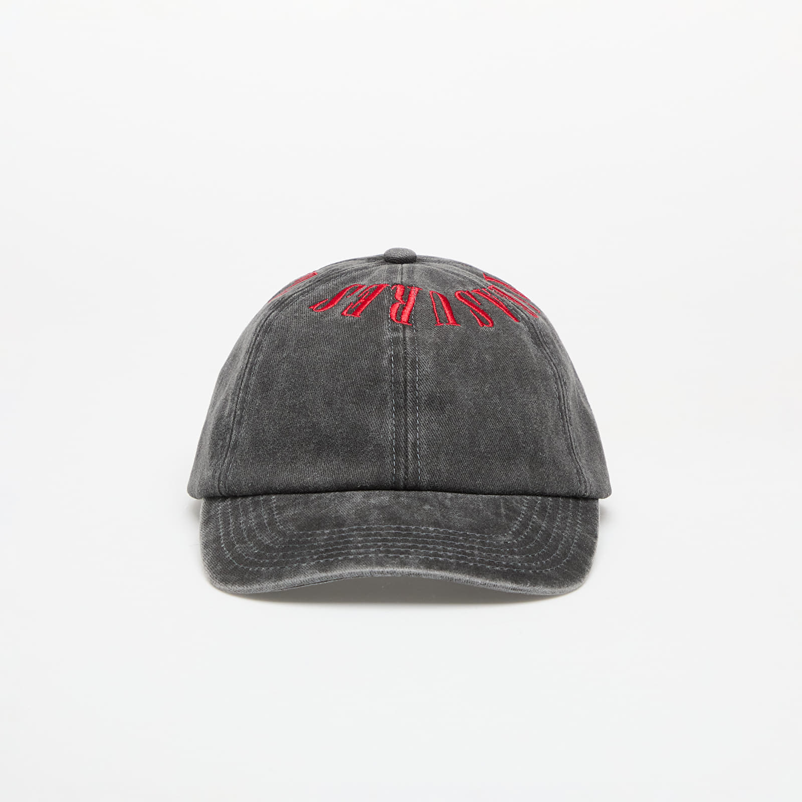 Kšiltovky PLEASURES Onyx Crown Washed Cap Black/Red