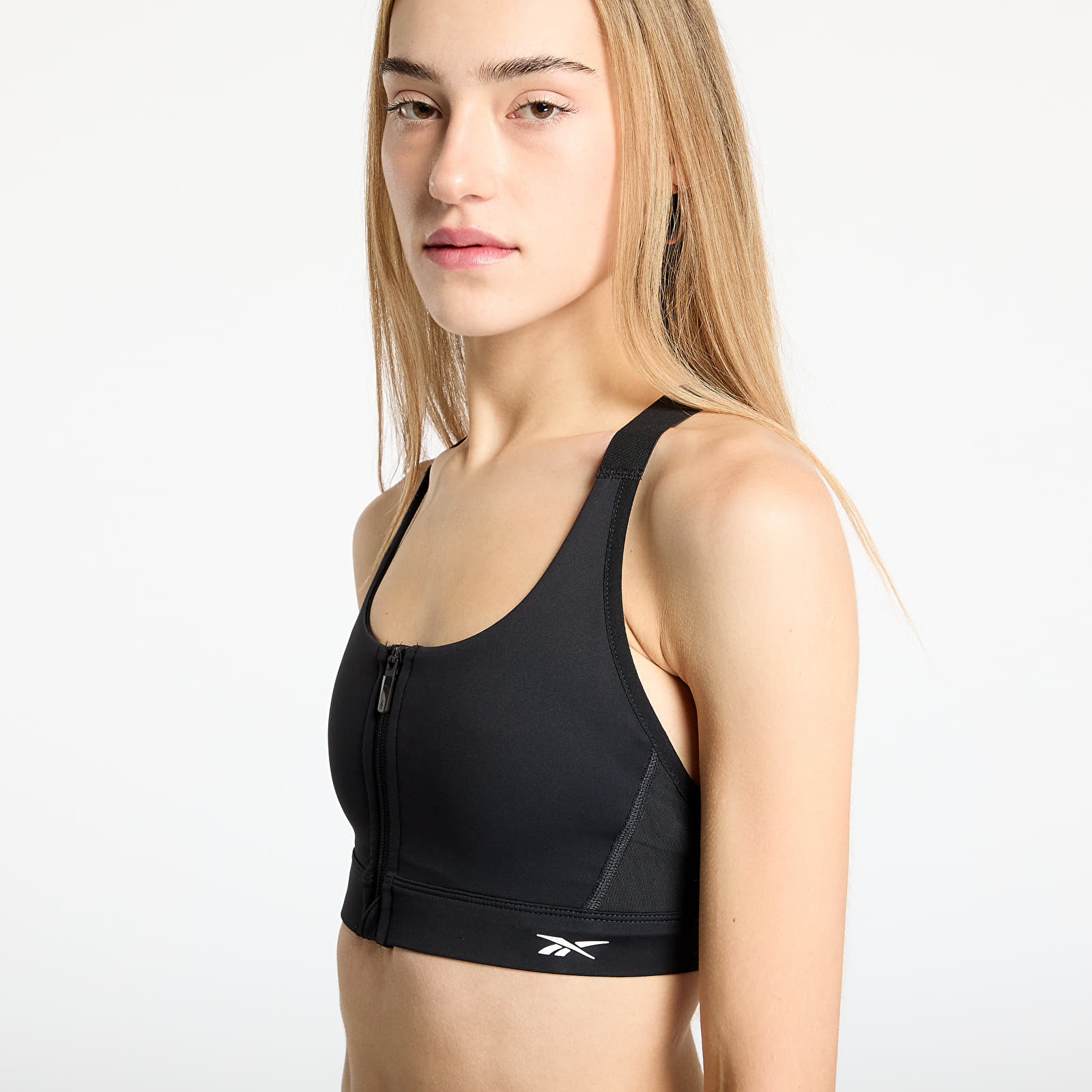 Modrčki Reebok Lux Front-Zip High Bralet Black