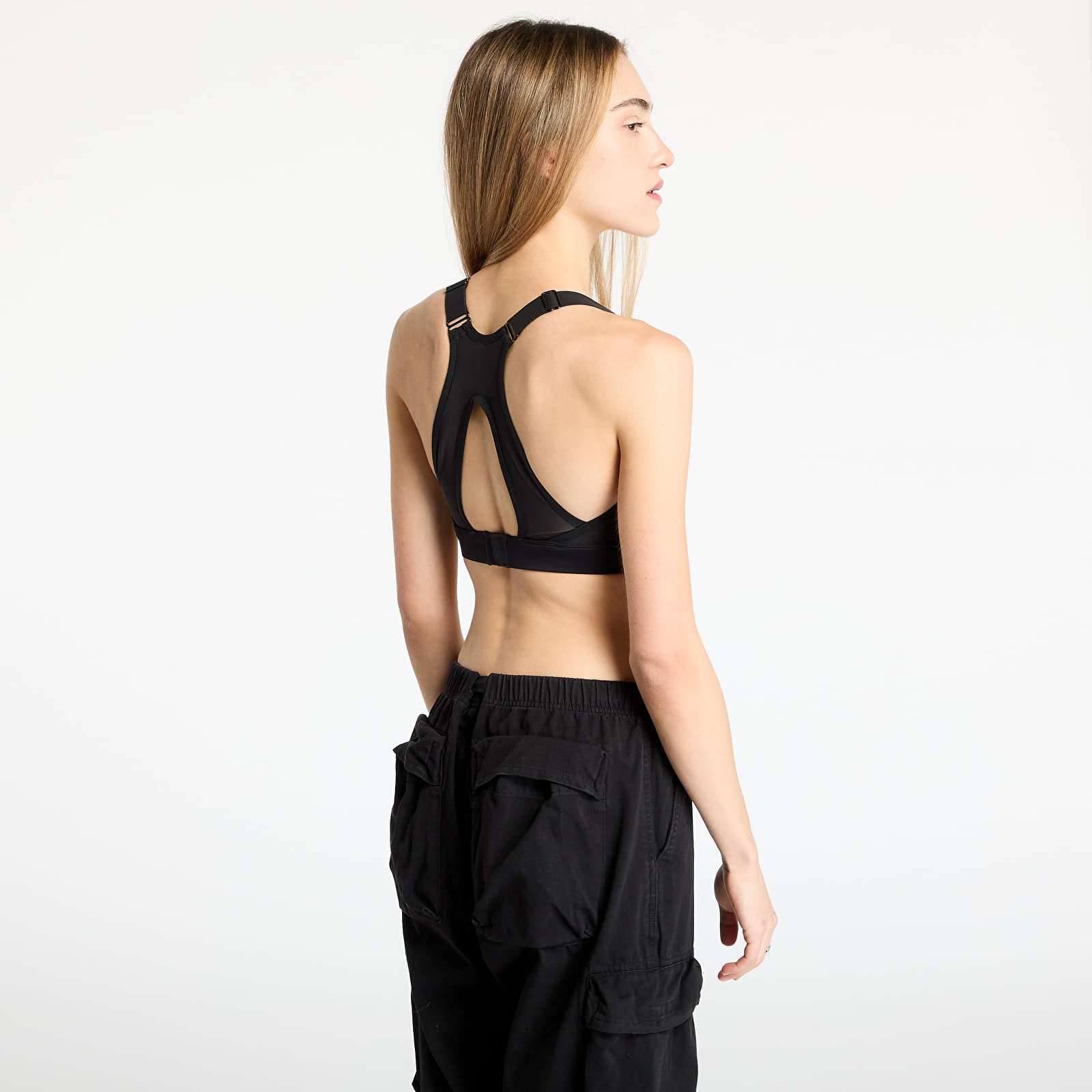 Modrčki Reebok Lux Front-Zip High Bralet Black