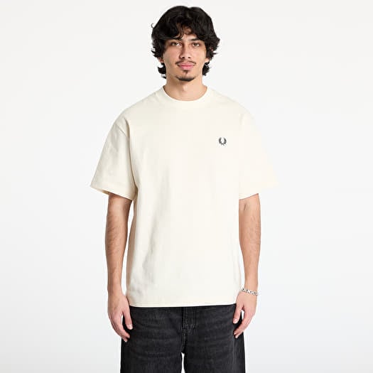 Tričko FRED PERRY Embroidered Champion T-Shirt Ecru
