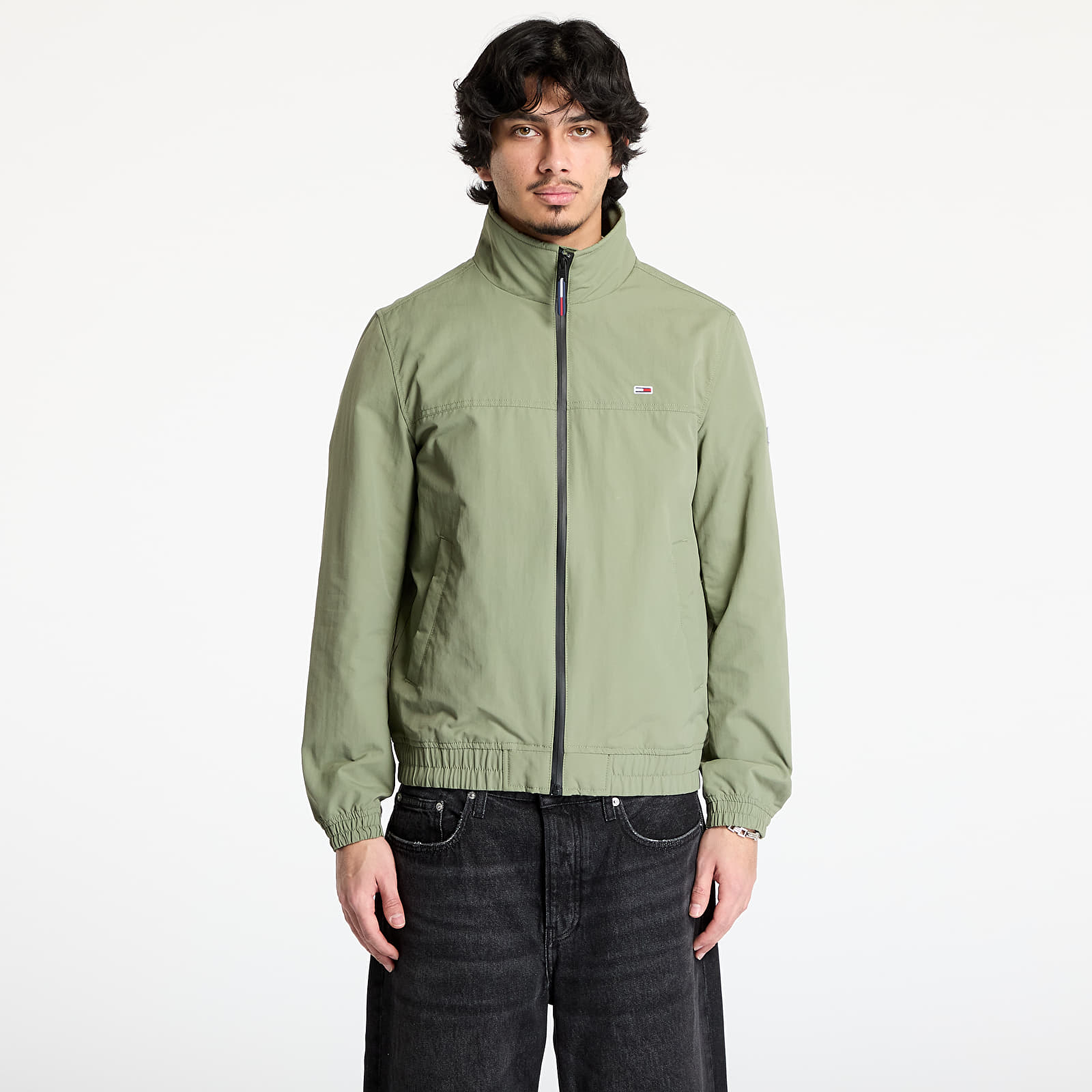 Pánské bundy Tommy Jeans Essential Casual Bomber Green