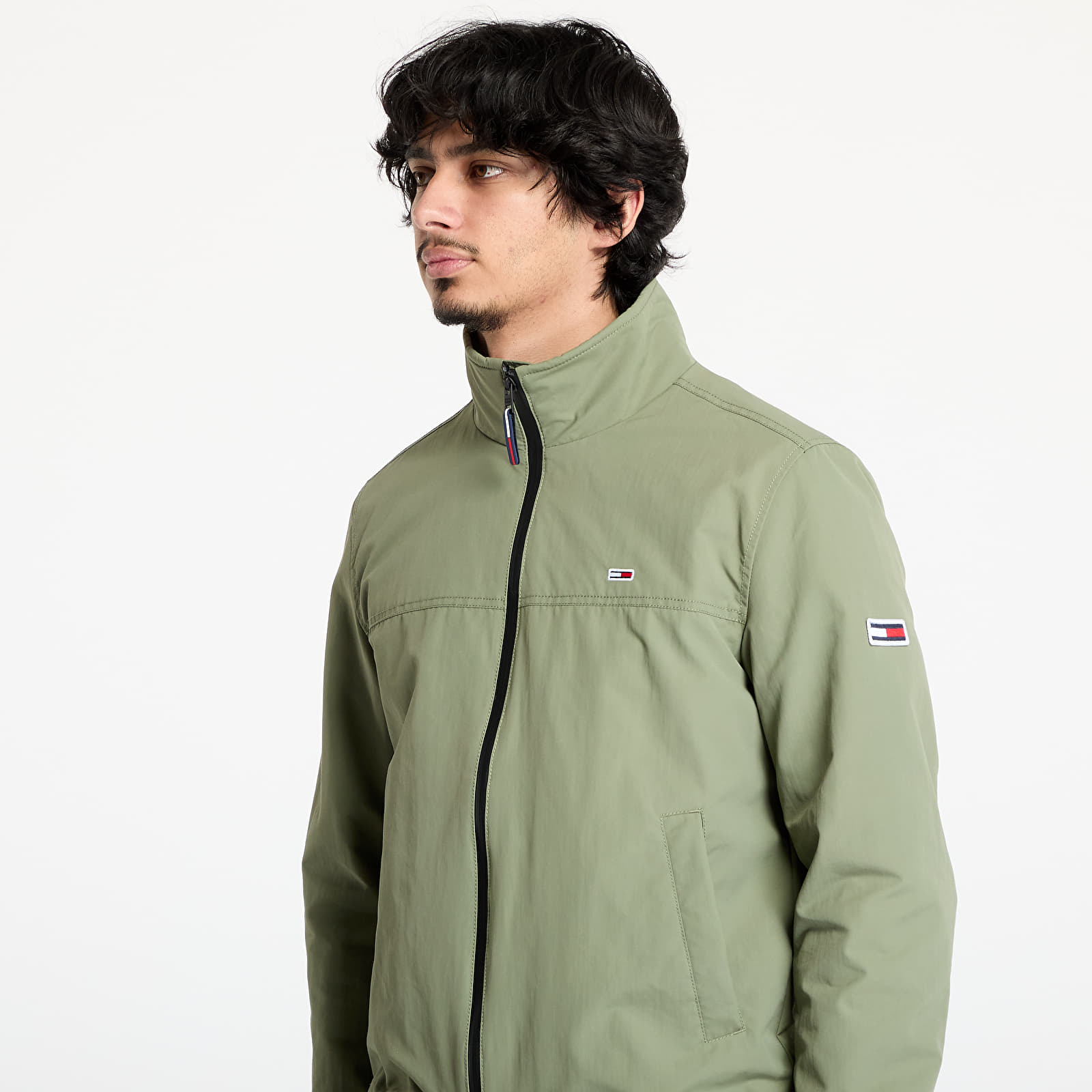 Pánské bundy Tommy Jeans Essential Casual Bomber Green