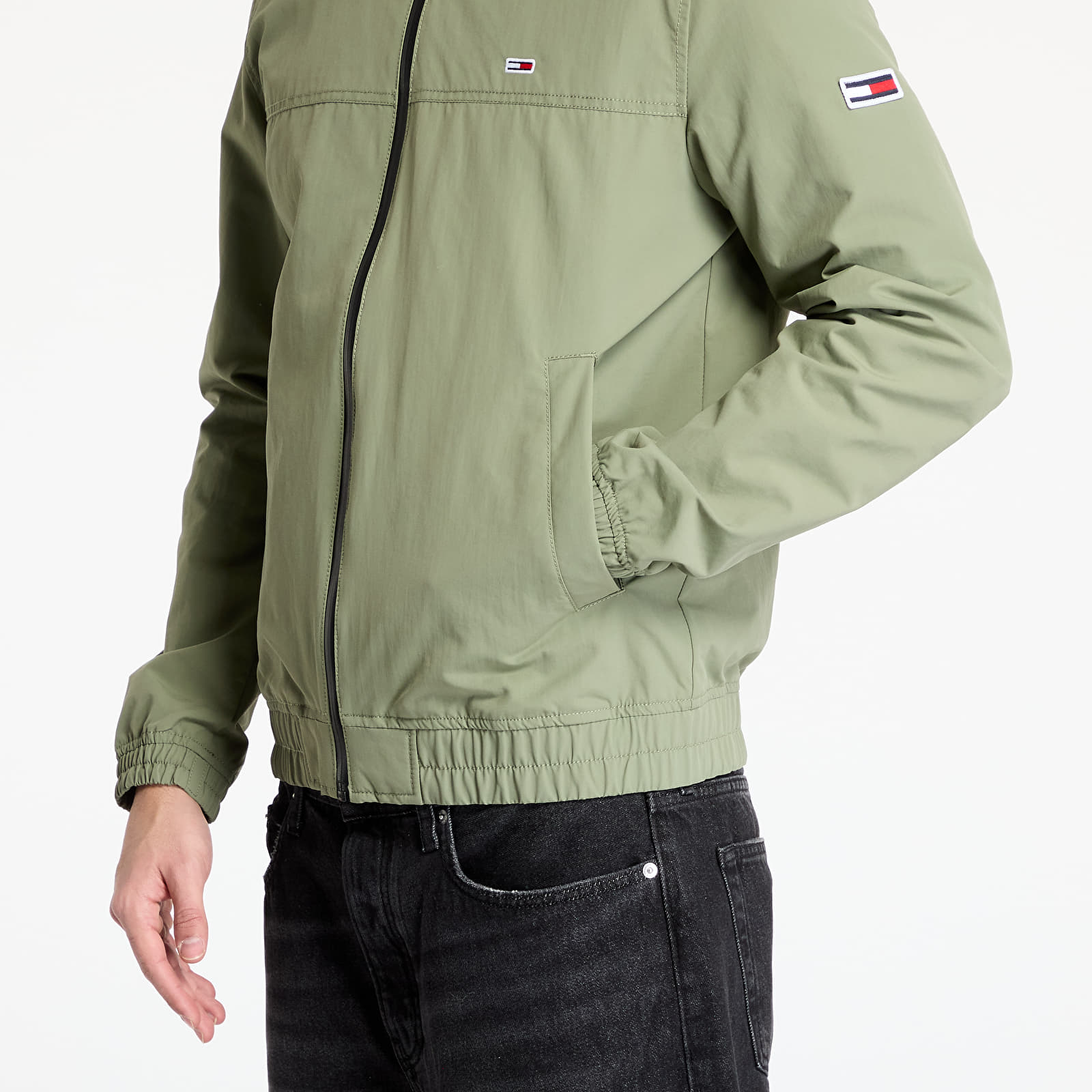 Pánské bundy Tommy Jeans Essential Casual Bomber Green