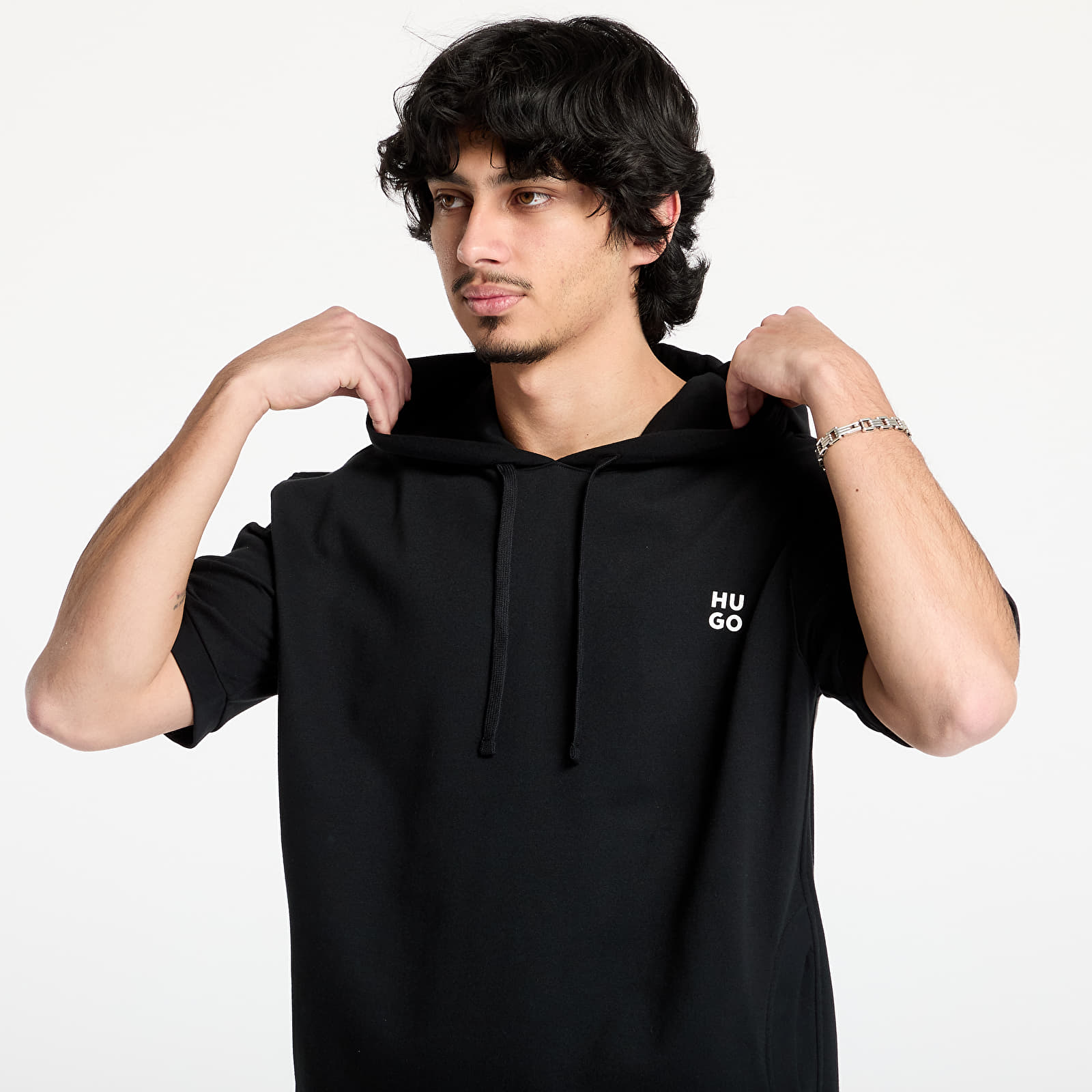 Muške majice Hugo Boss Devon Hooded T-Shirt Black