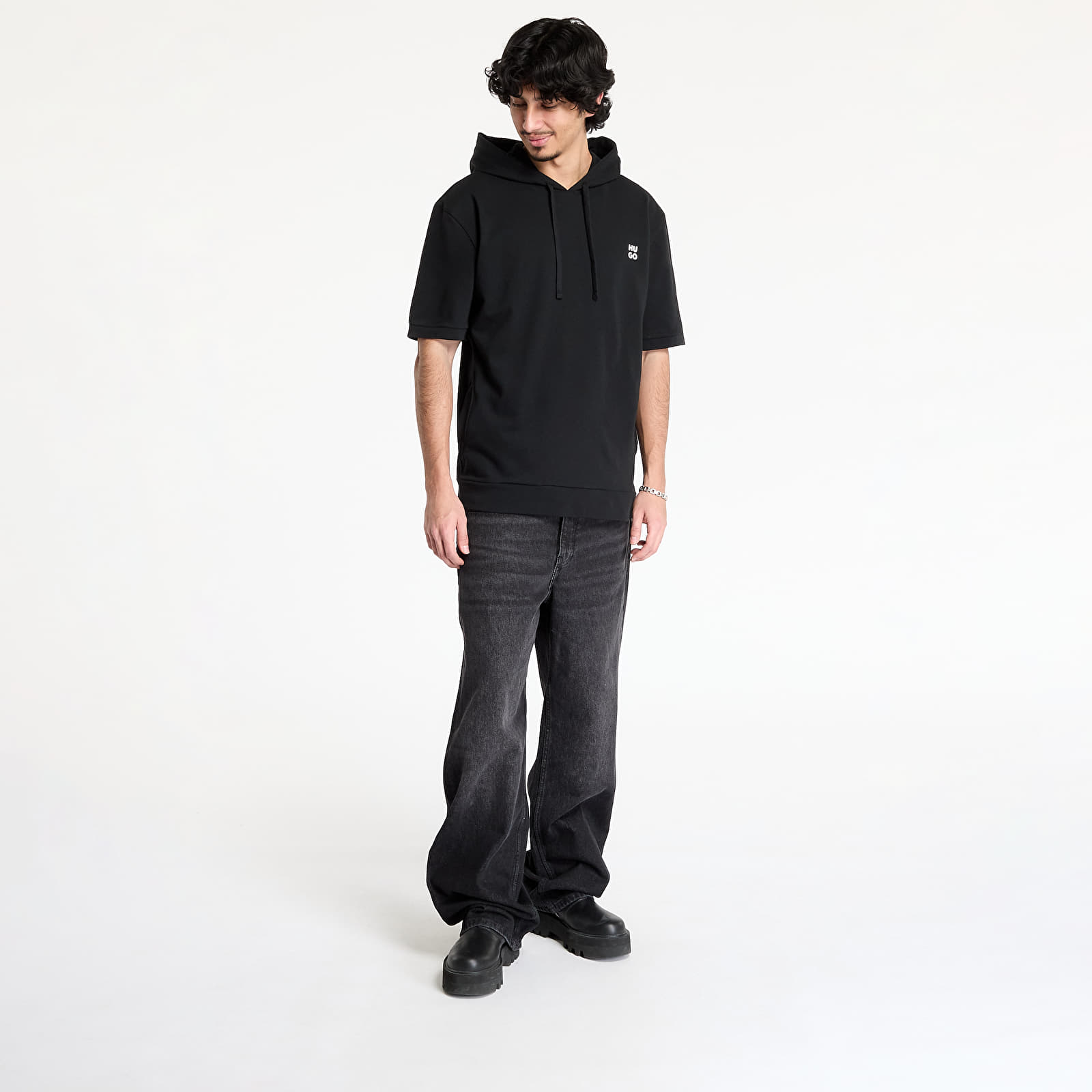Muške majice Hugo Boss Devon Hooded T-Shirt Black