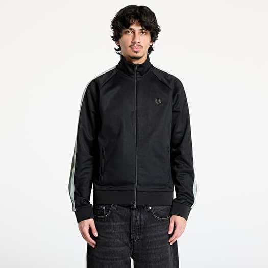 FRED PERRY Two Colour Tape Track Jacket Black