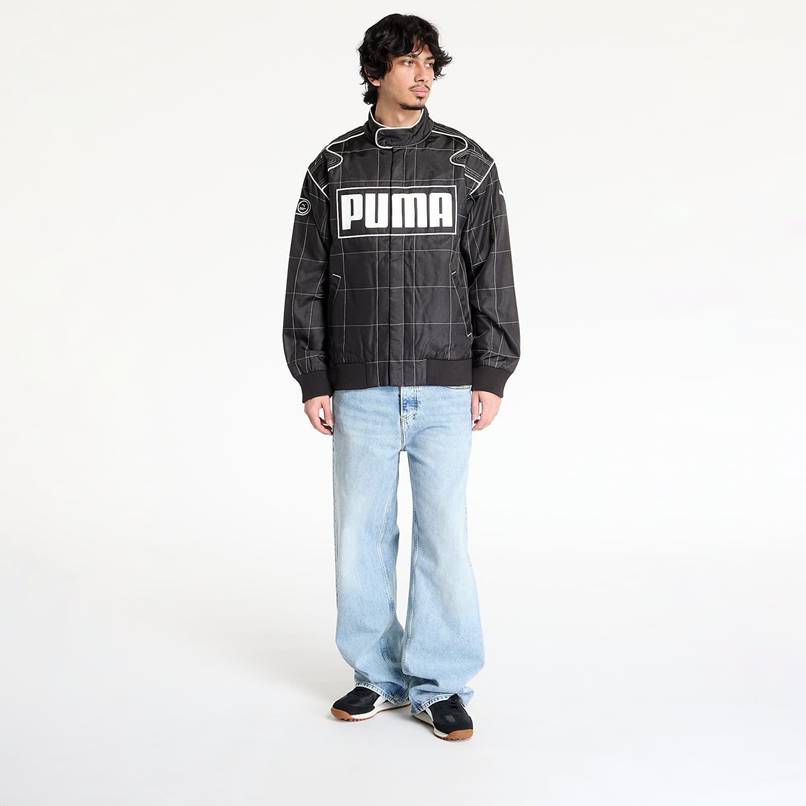 Men's windbreakers Puma Archive Seasonal Relaxed Racer Jacket PUMA Black