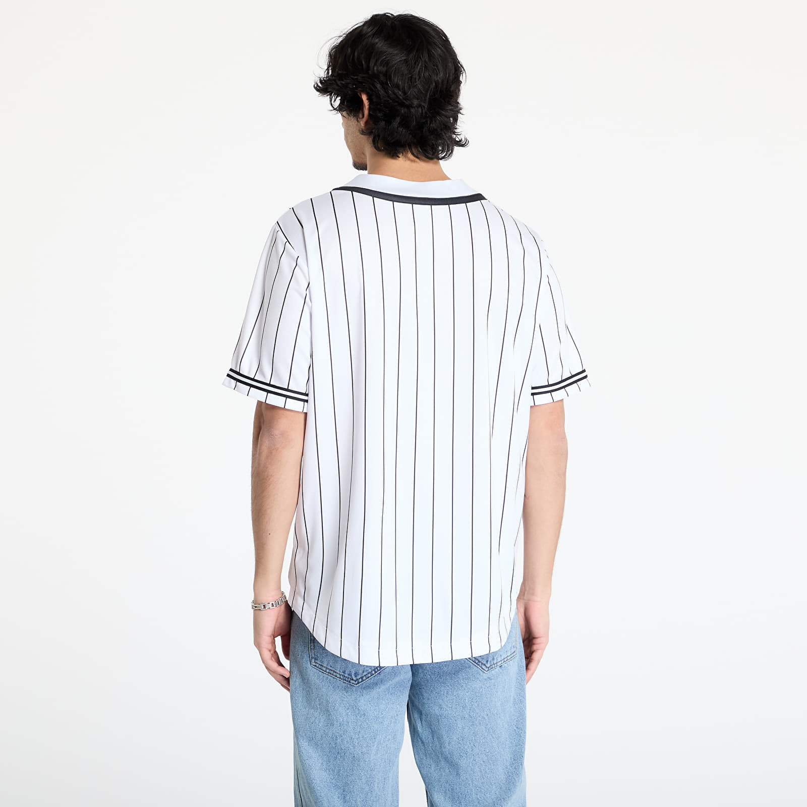 Hemden Karl Kani Serif Pinstripe Baseball Shirt White/ Black