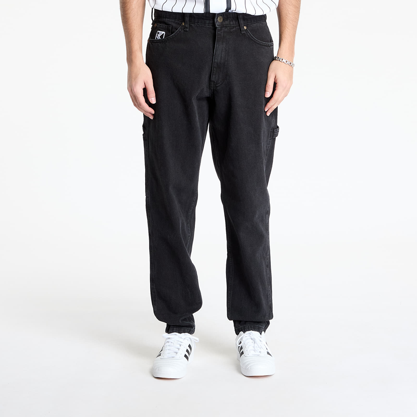 Jeans und Hosen Karl Kani Retro Tapered Workwear Denim Vintage Black