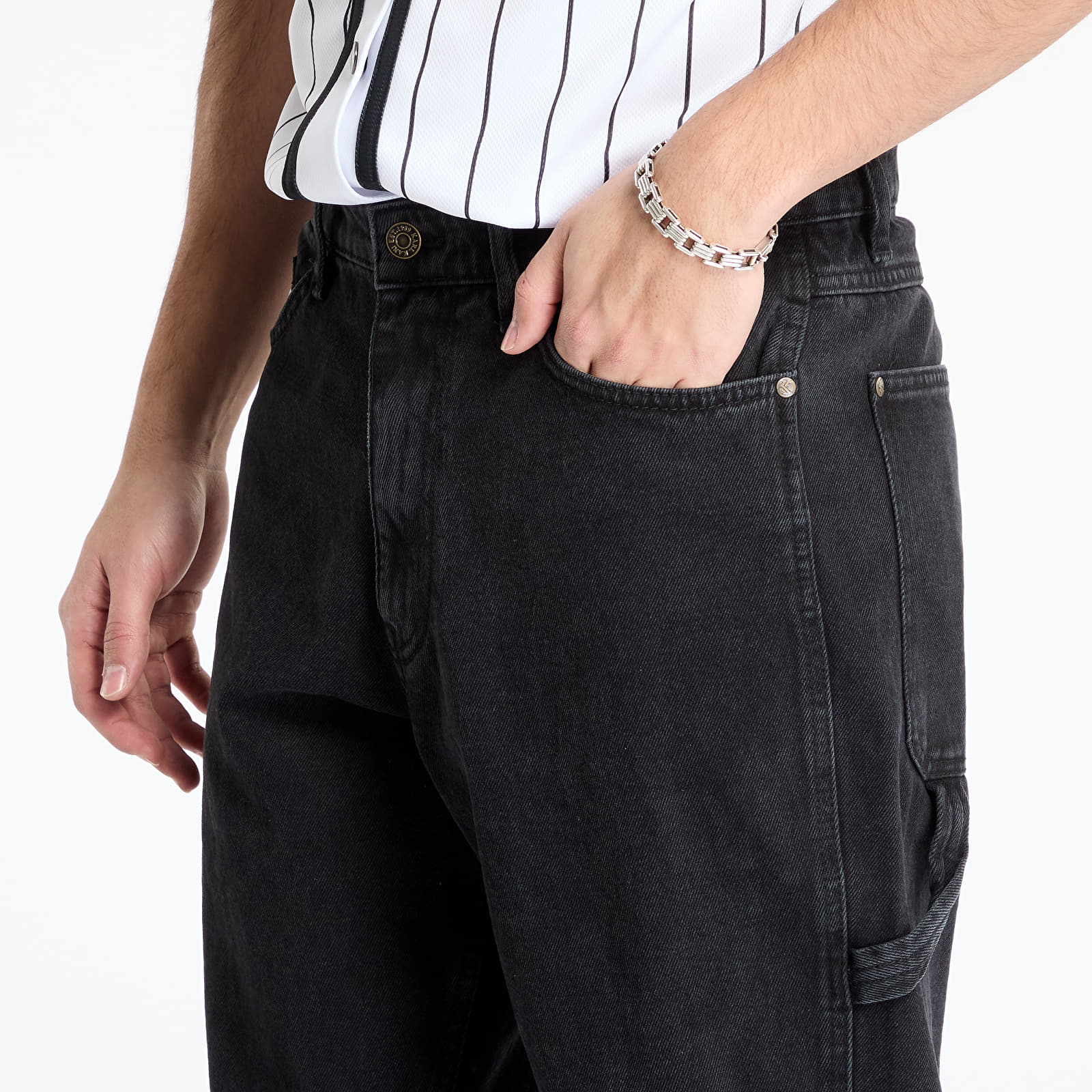 Jeans und Hosen Karl Kani Retro Tapered Workwear Denim Vintage Black
