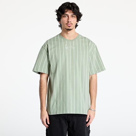 Majica Karl Kani Small Signature Essential Pinstripe Tee Green