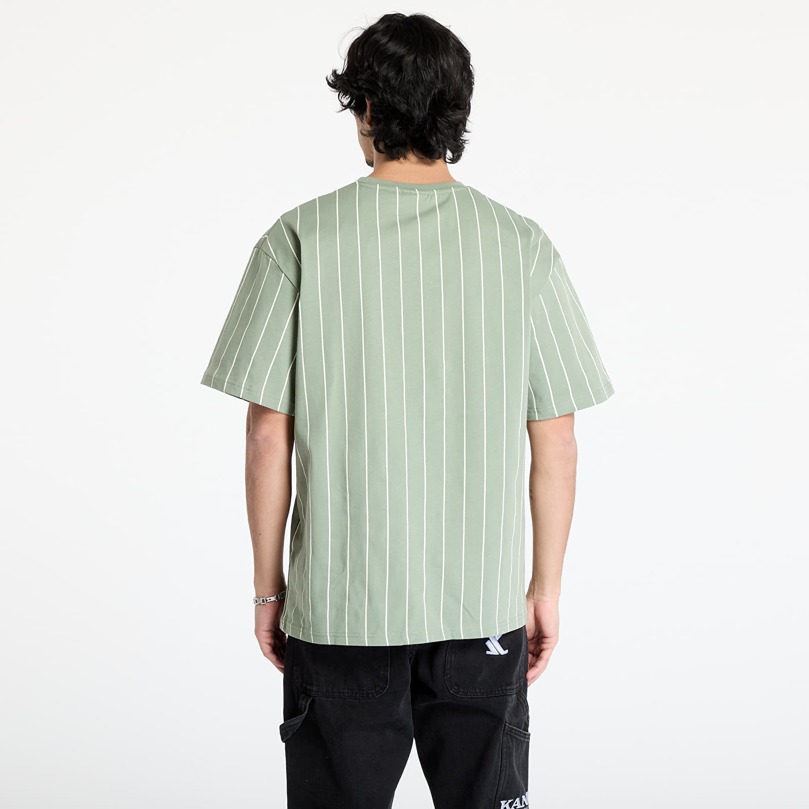 T-shirt Karl Kani Small Signature Essential Pinstripe Tee Green L