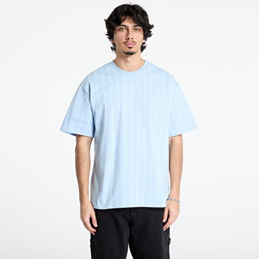 Tričko Karl Kani Small Signature Essential Pinstripe Tee Light Blue