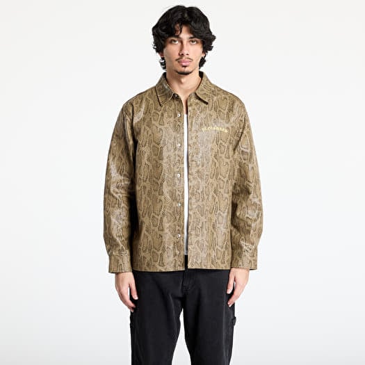 Πουκάμισα PLEASURES Anaconda Overshirt Brown