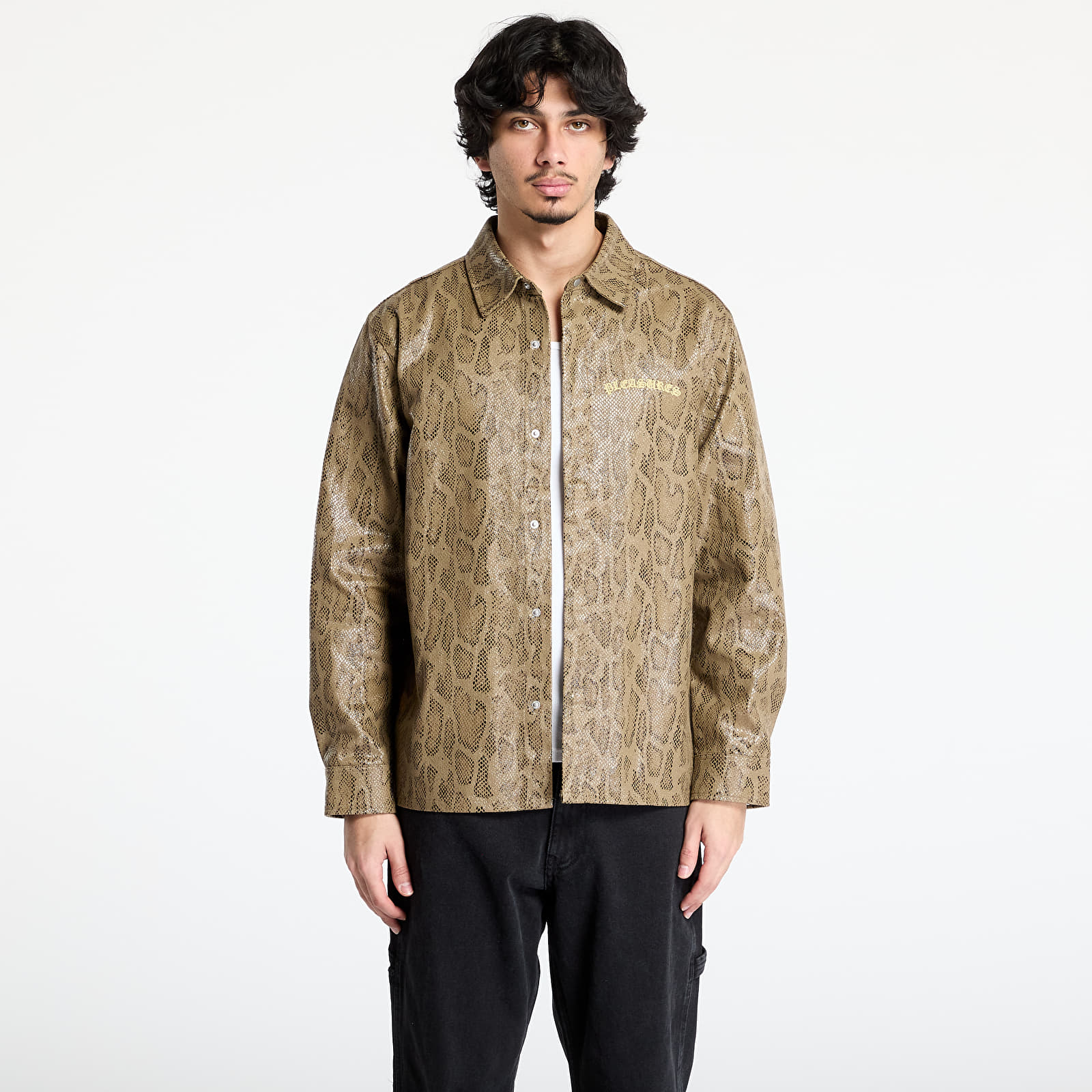 Hemden PLEASURES Anaconda Overshirt Brown