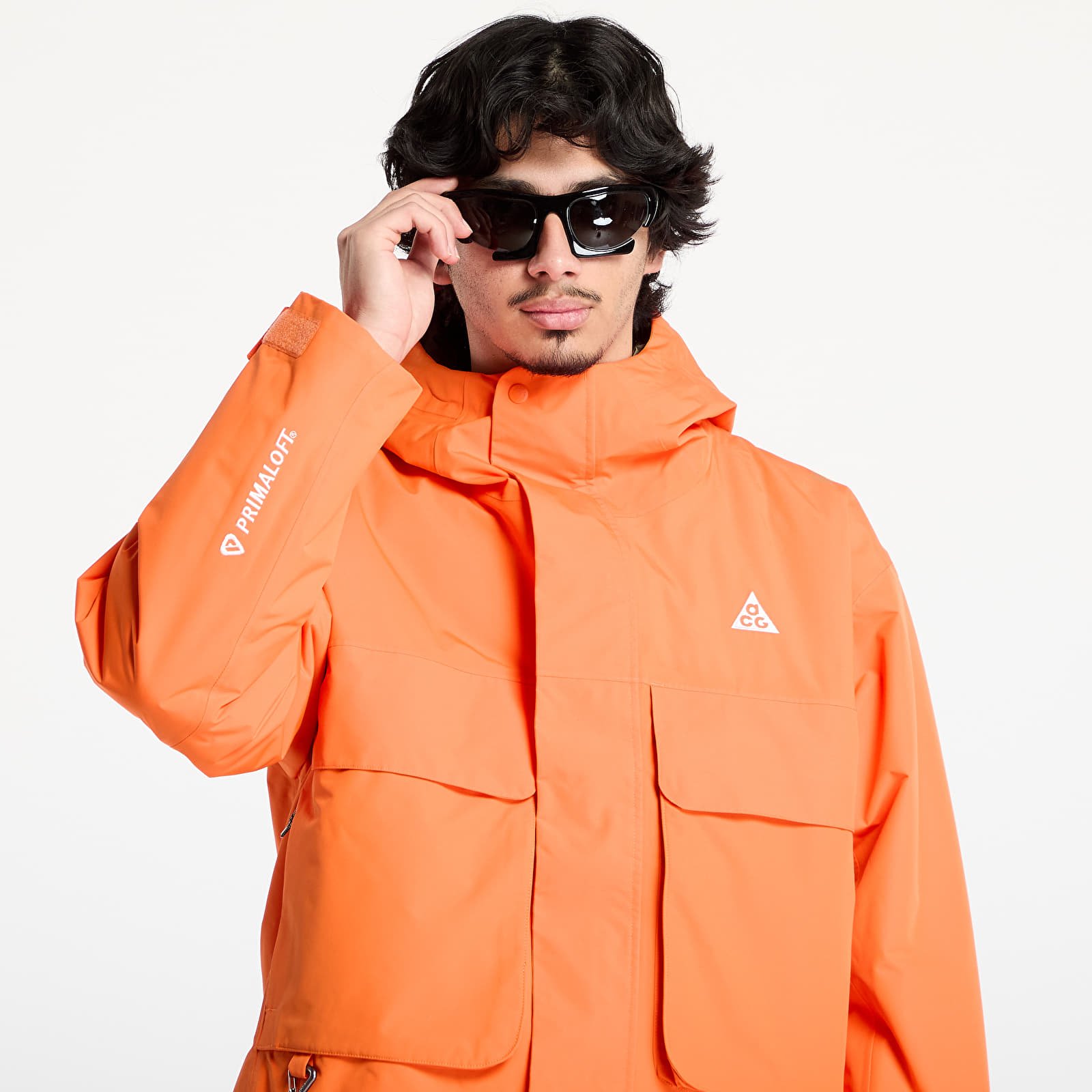 Chaquetas de hombre Nike ACG PrimaLoft® "Skull Peak" Men's Storm-FIT Jacket Safety Orange/ Medium Olive/ Summit White