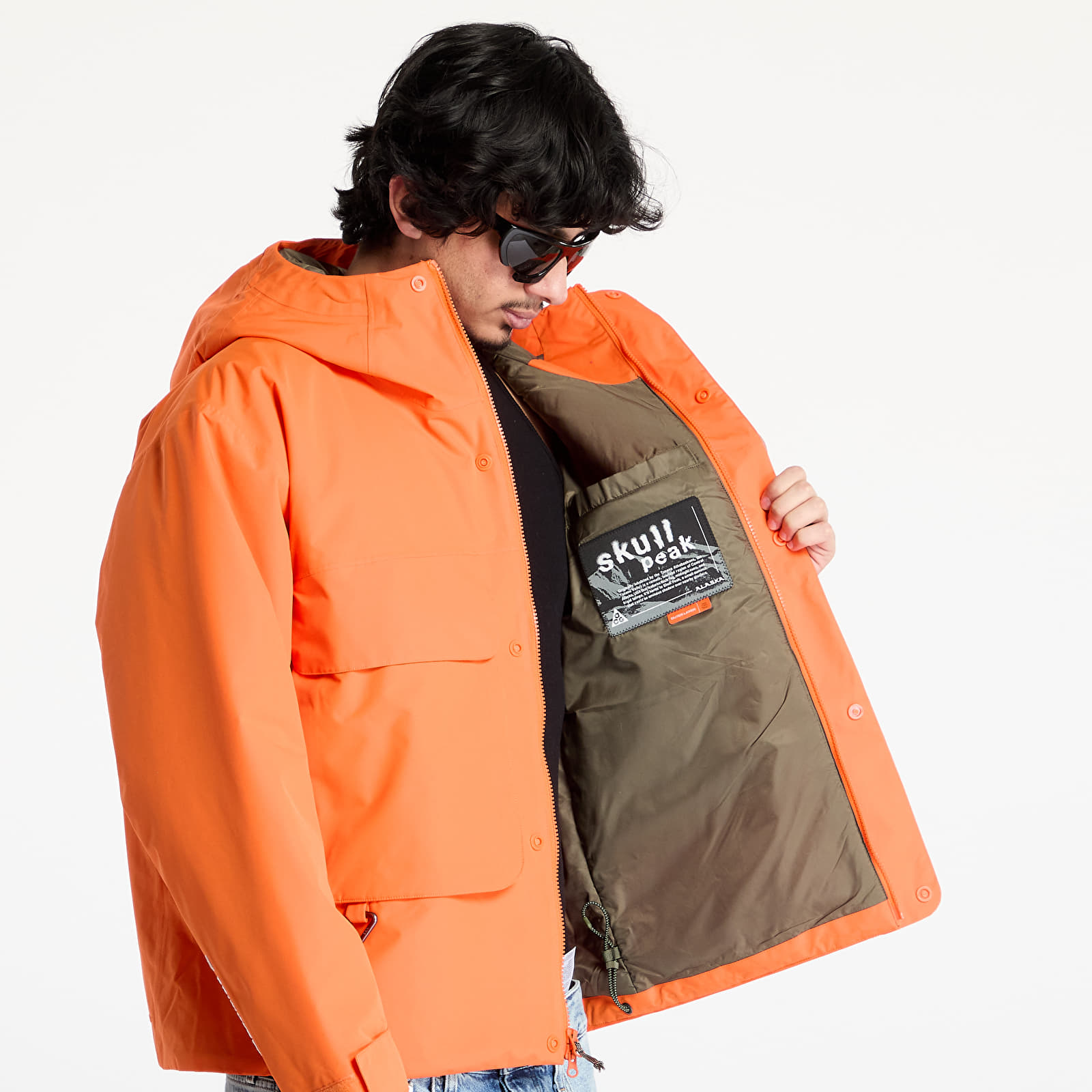 Chaquetas de hombre Nike ACG PrimaLoft® "Skull Peak" Men's Storm-FIT Jacket Safety Orange/ Medium Olive/ Summit White