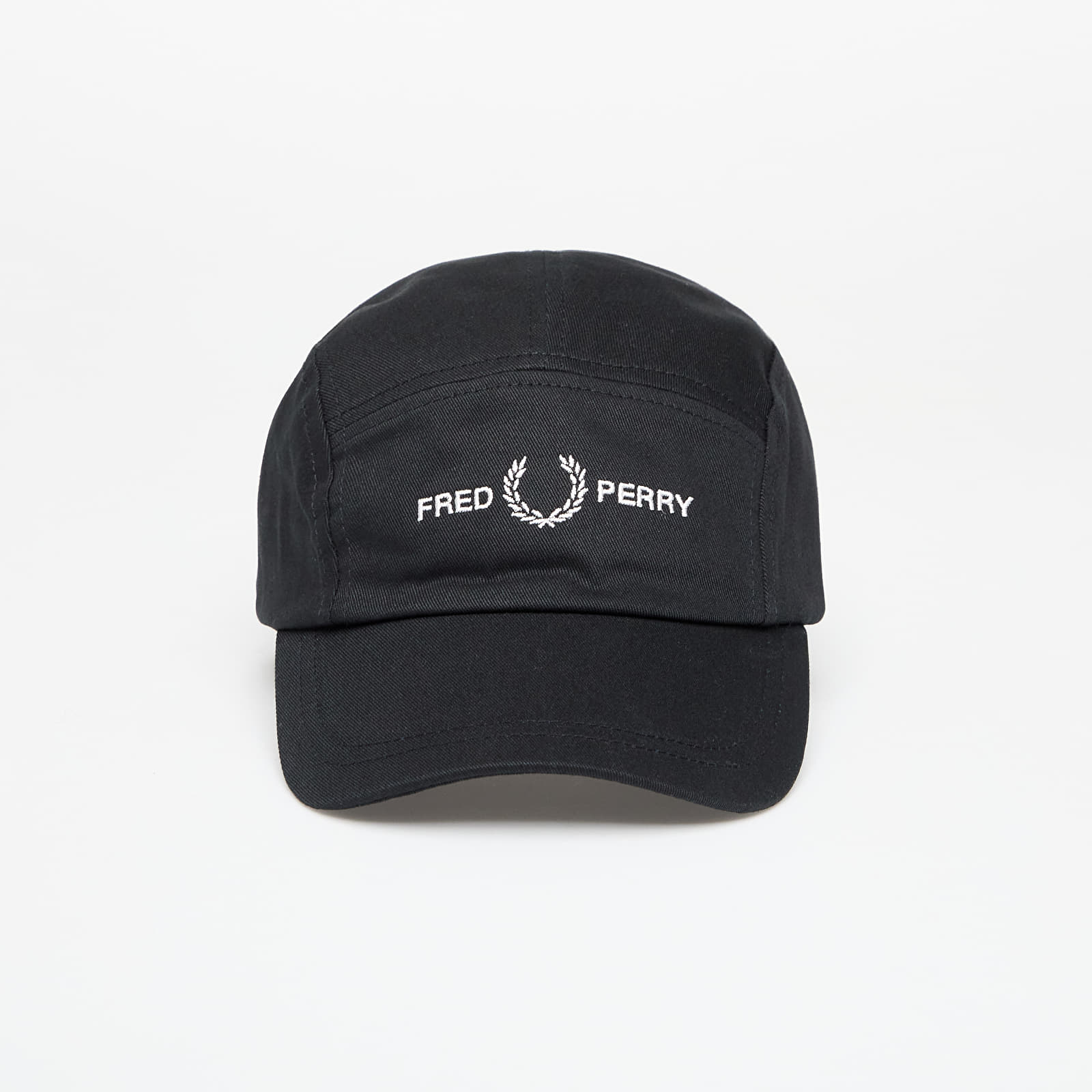 Caps FRED PERRY 5 Panel Flp Twill Cap Black