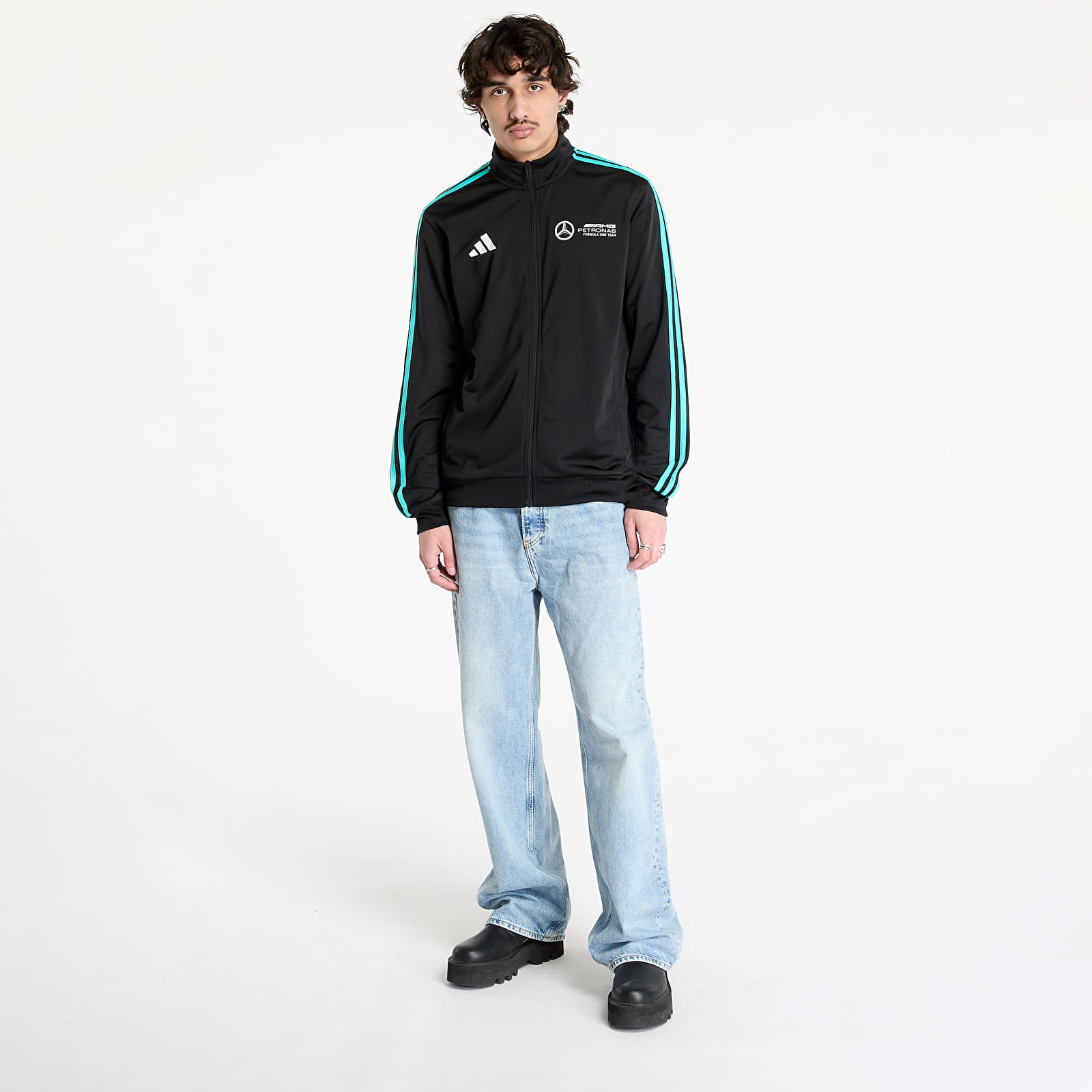 Men's sweatshirts adidas Mercedes - Amg Petronas Formula One Team Dna Track Top Men Black/ Black/ White
